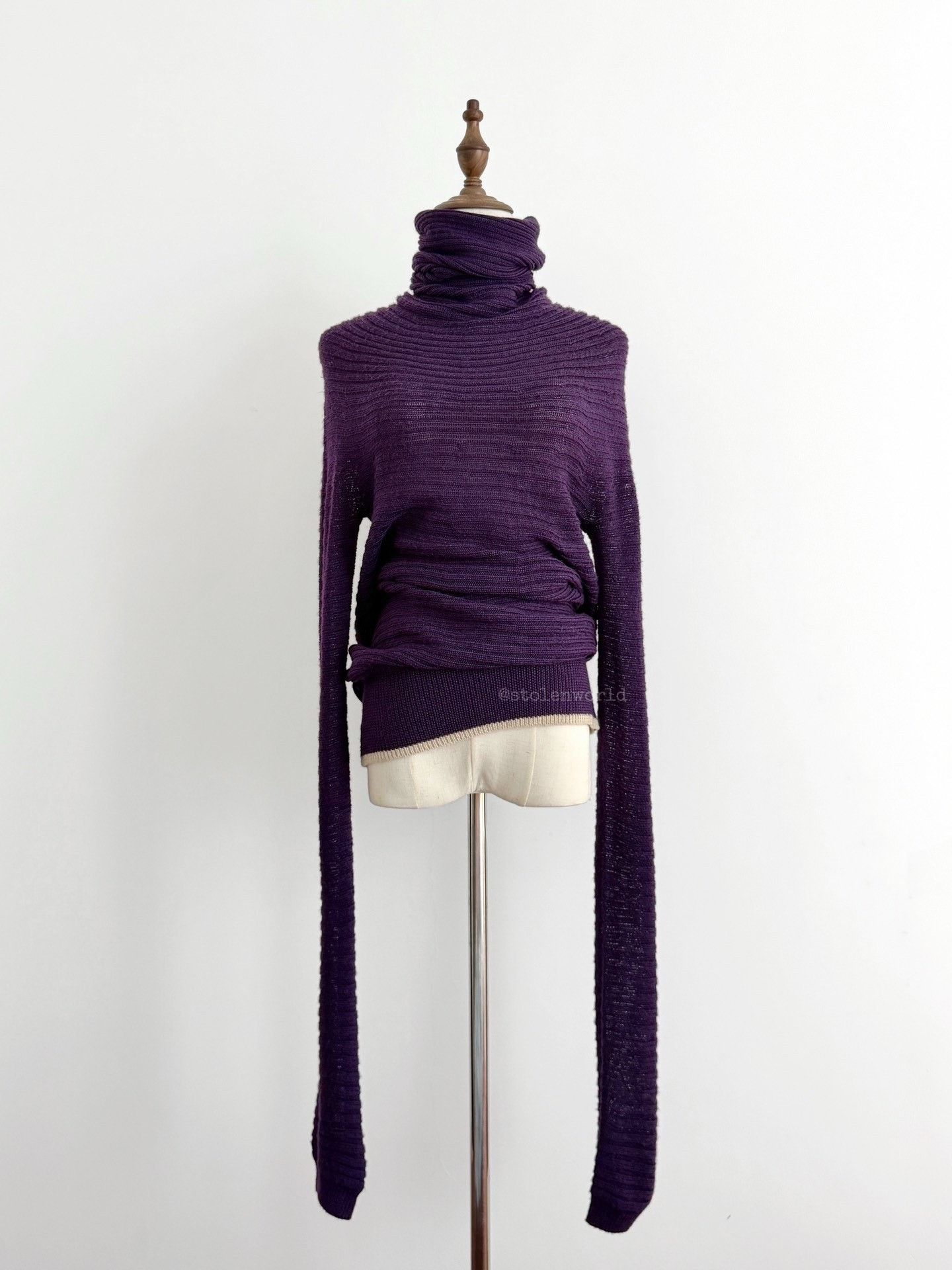 Y's Yohji Yamamoto Y's Purple Knit Top Size M / US 6-8 / IT 42-44 - 5 Thumbnail