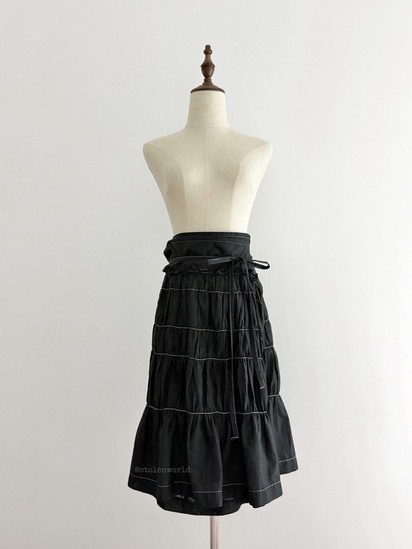 Comme des Garcons Comme des Garçons Pleated Wrap Skirt Size 32" / US 10 / IT 46 - 5 Thumbnail