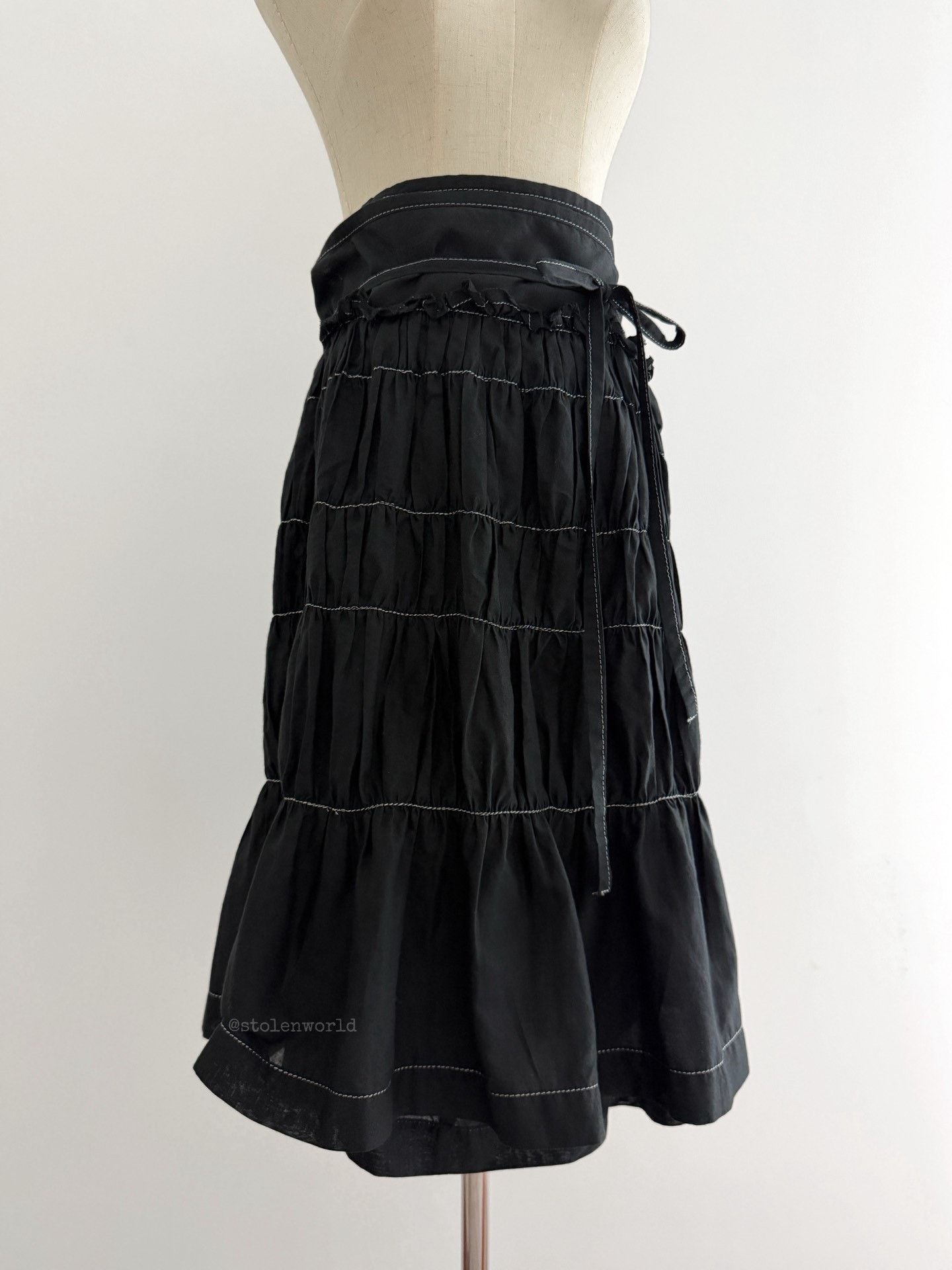Comme des Garcons Comme des Garçons Pleated Wrap Skirt Size 32" / US 10 / IT 46 - 6 Thumbnail