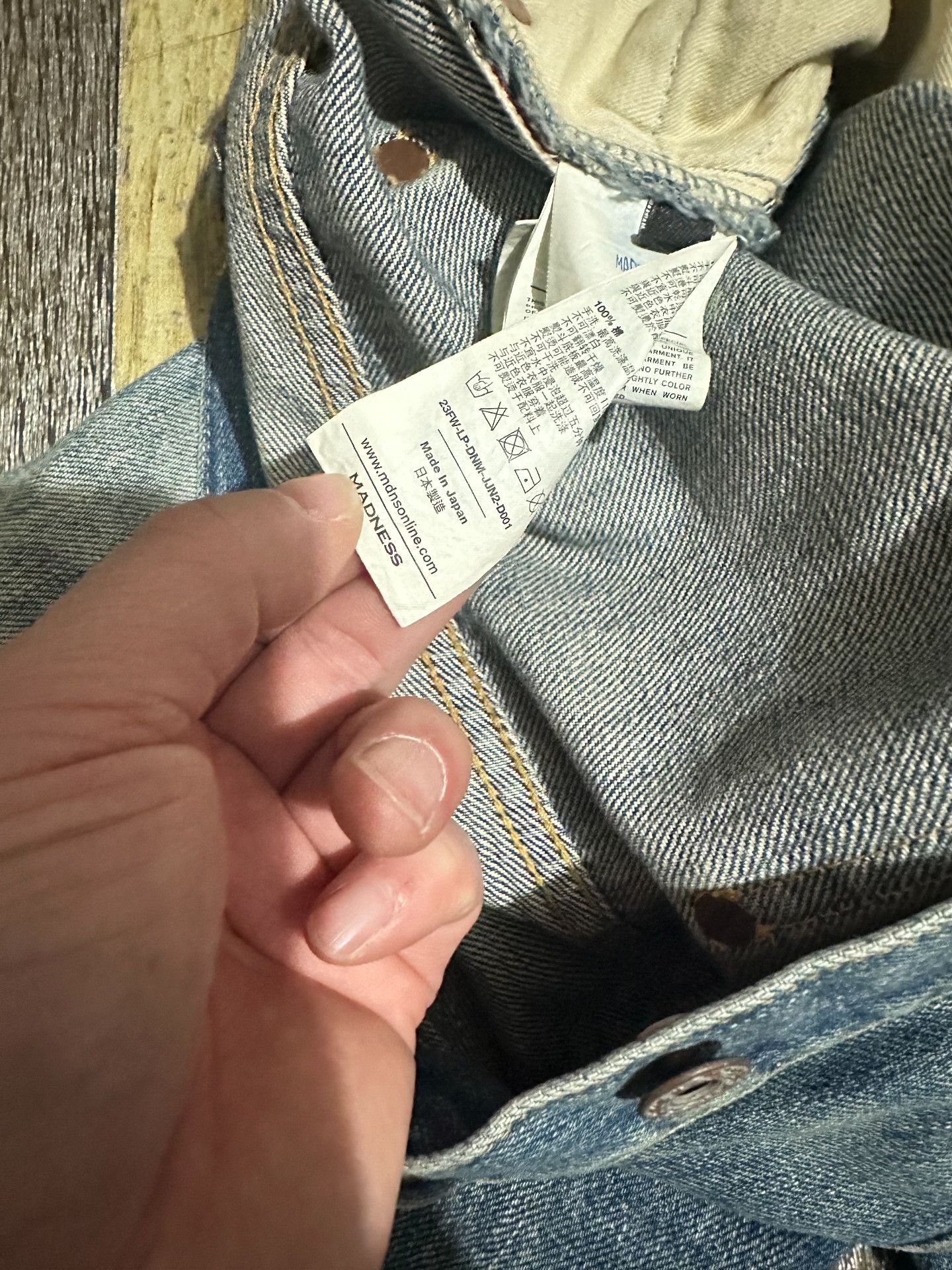 Madness MADNESS Acid Washed Denim Pant 23AW Size US 26 / EU 42 - 8 Thumbnail