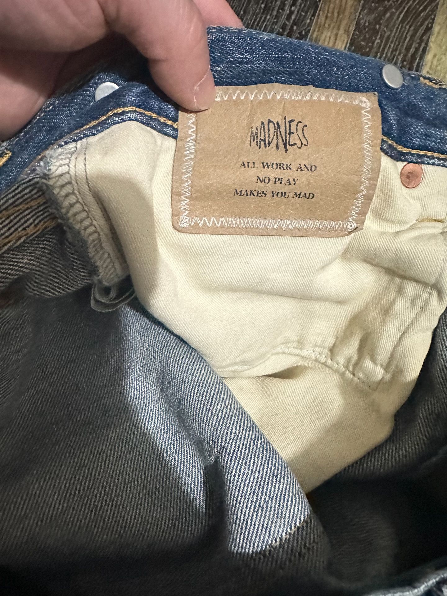 Madness MADNESS Acid Washed Denim Pant 23AW Size US 26 / EU 42 - 6 Thumbnail