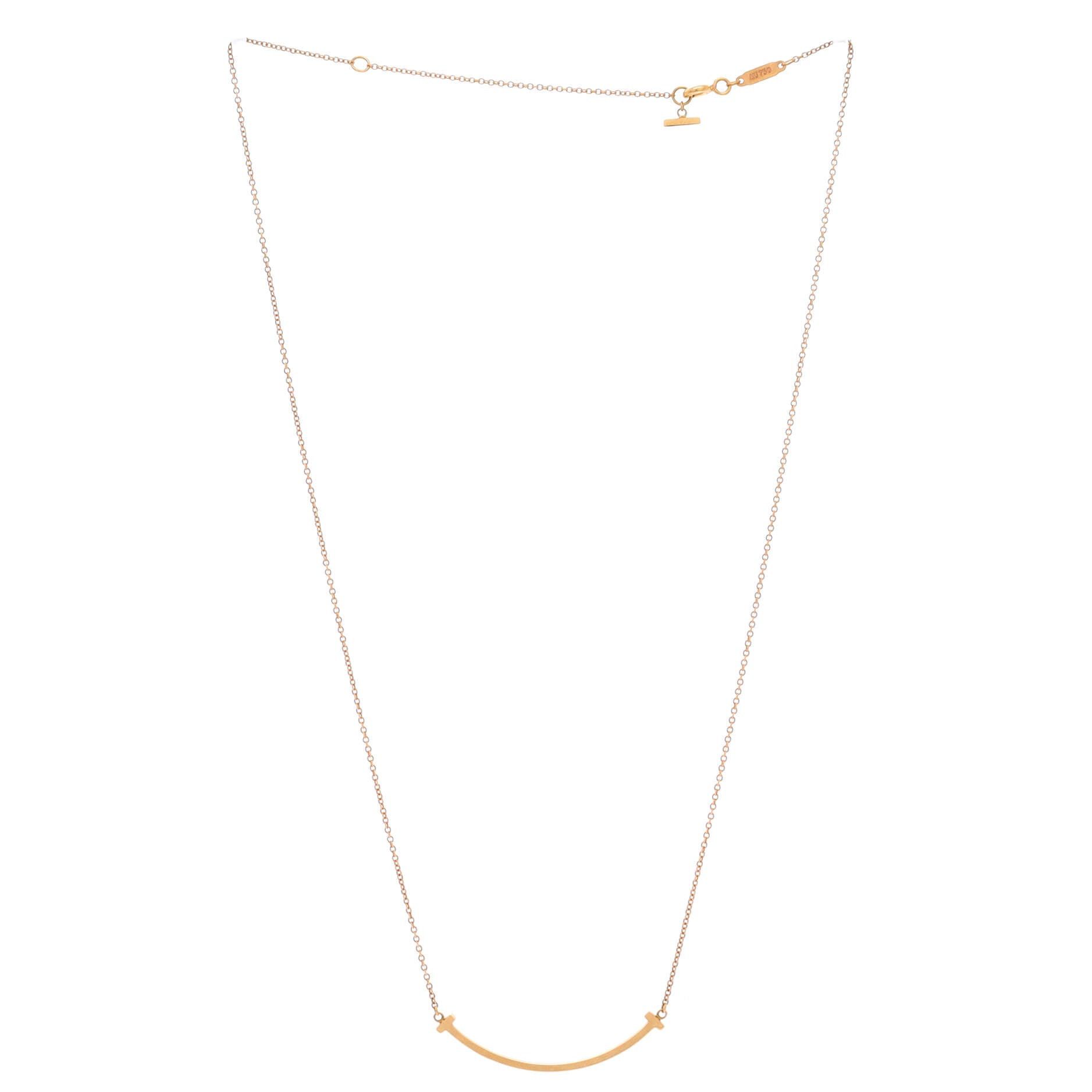 Tiffany & Co. T Smile Pendant Necklace Size ONE SIZE - 2 Thumbnail