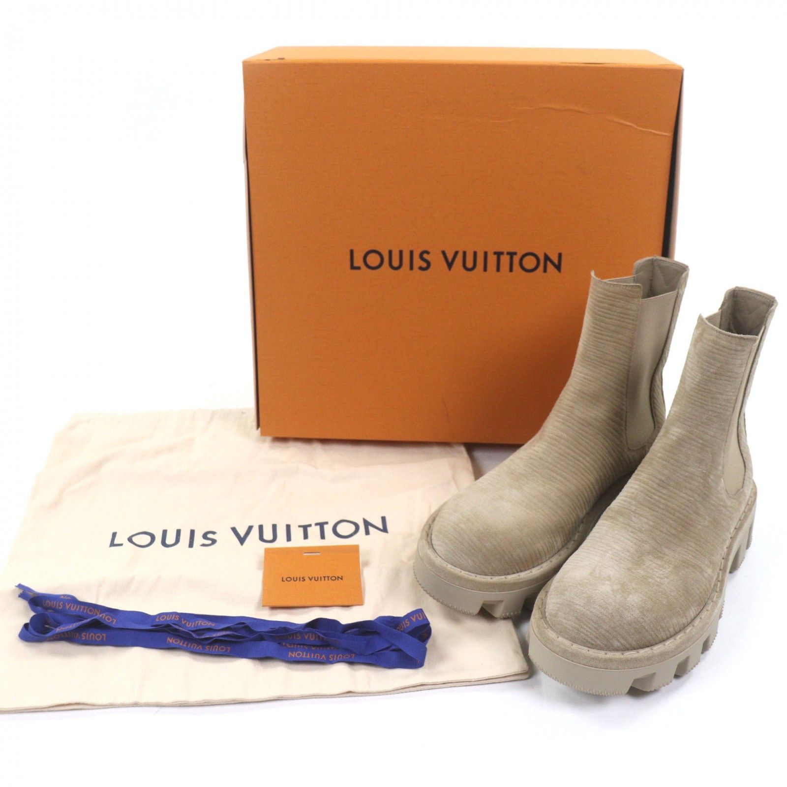 Louis Vuitton Louis Vuitton Louis Vuitton Chelsea Suede Leather Boots Leather Shoes DUTY FREE for USA Size ONE SIZE - 2 Thumbnail