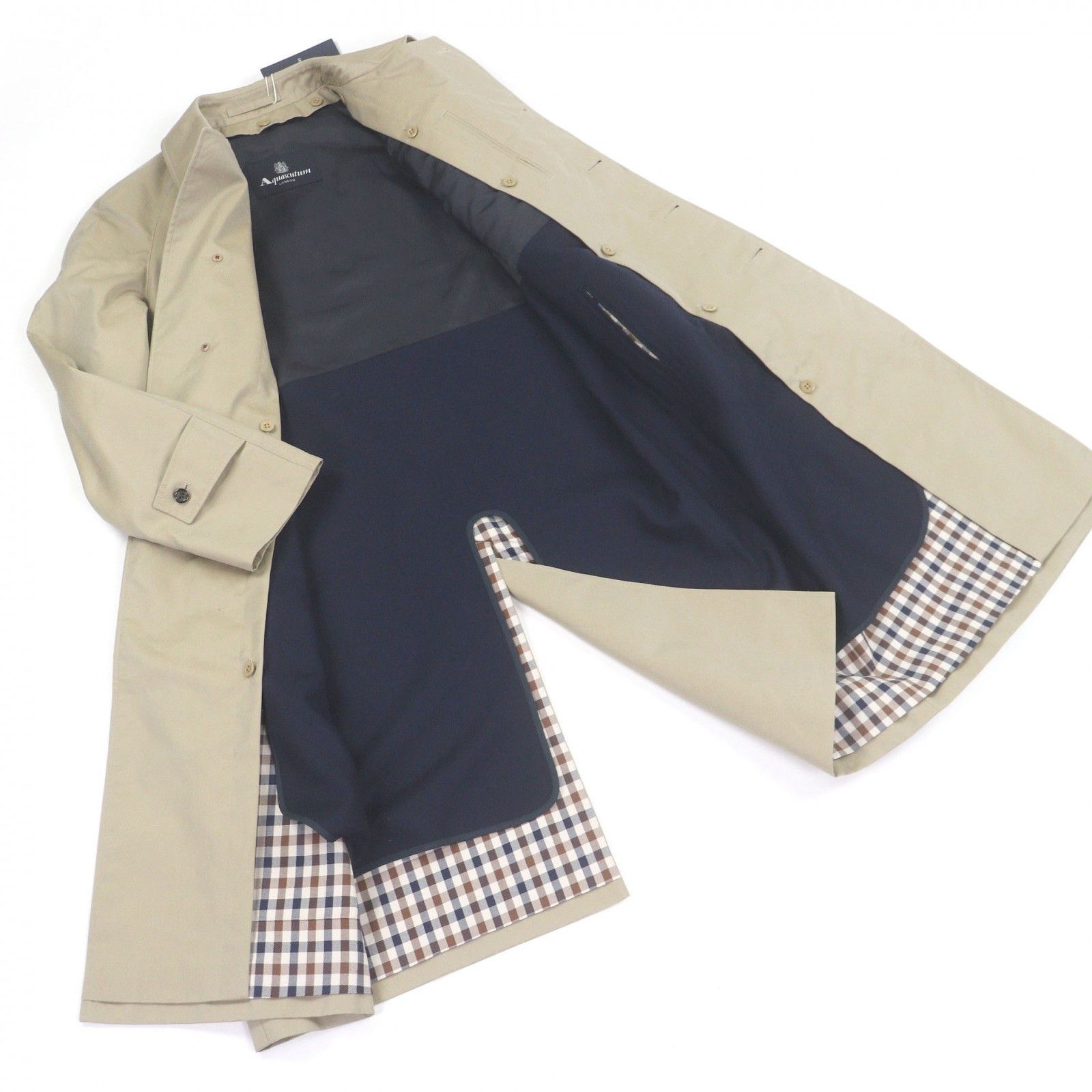 Aquascutum Aquascutum Aquascutum LONDON Cotton Polyester Wool Coat Textile Outerwear DUTY FREE for USA Size ONE SIZE - 3 Thumbnail