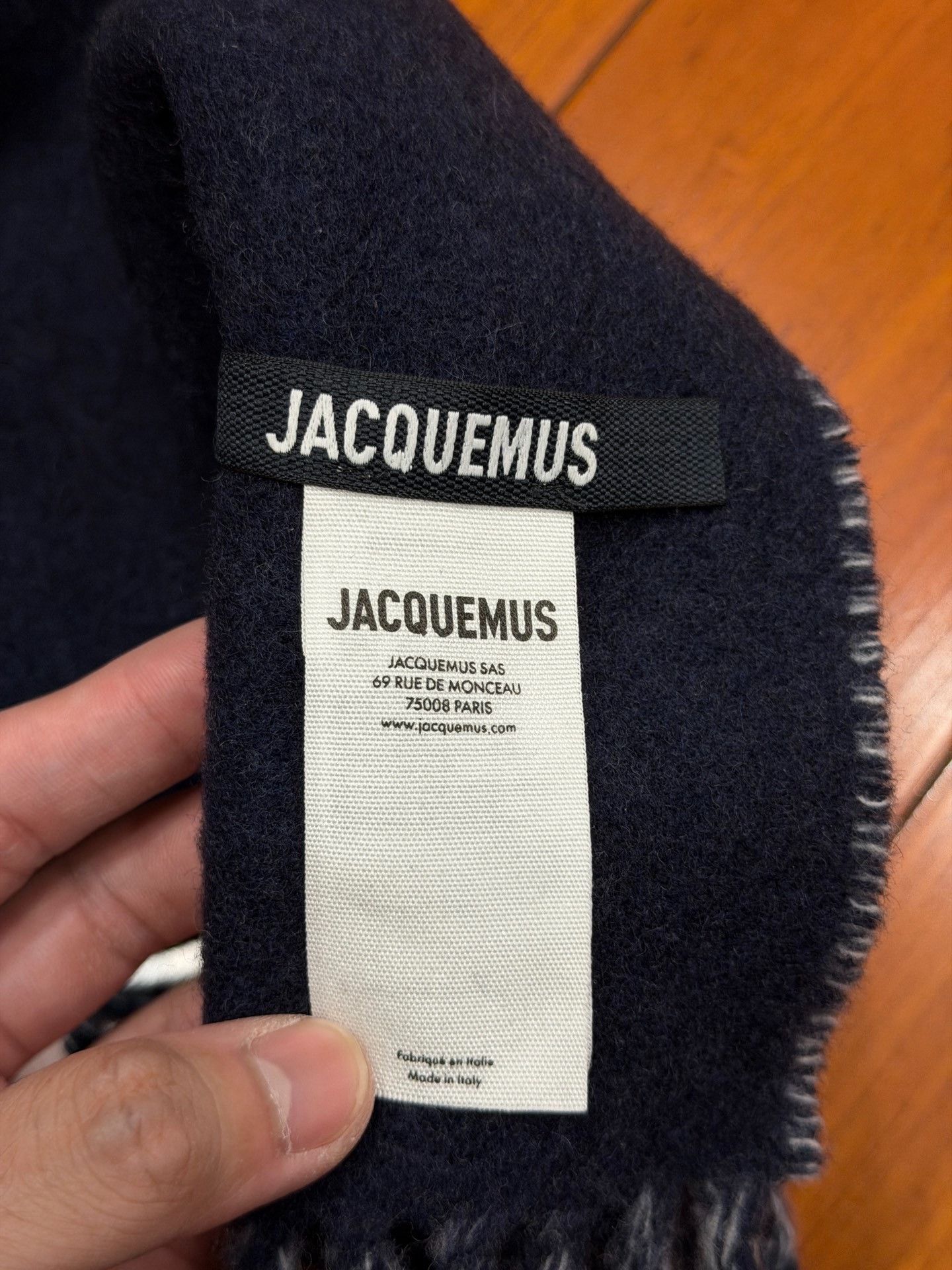 Jacquemus Jacquemus Navy Fringe Scarf Size ONE SIZE - 3 Thumbnail
