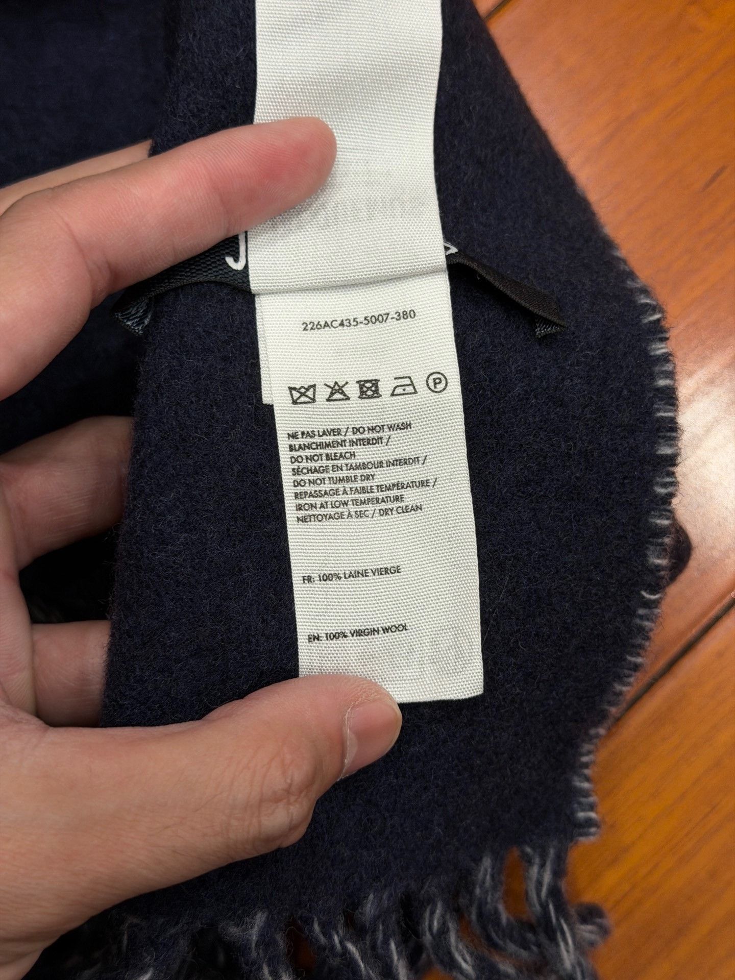 Jacquemus Jacquemus Navy Fringe Scarf Size ONE SIZE - 4 Thumbnail