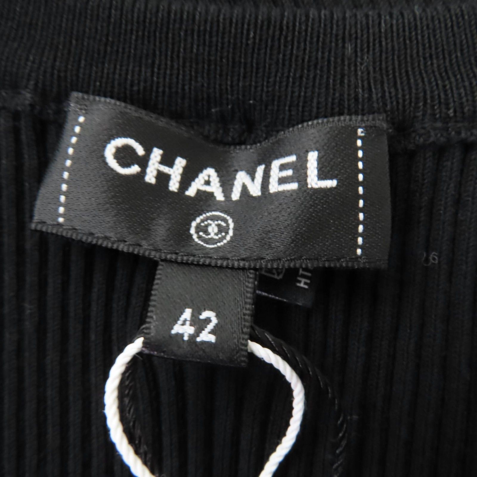 Chanel Chanel CHANEL COCO Mark Cotton Blend Knit Top Textile Tops P80152K11643 DUTY FREE for USA Size ONE SIZE - 7 Thumbnail