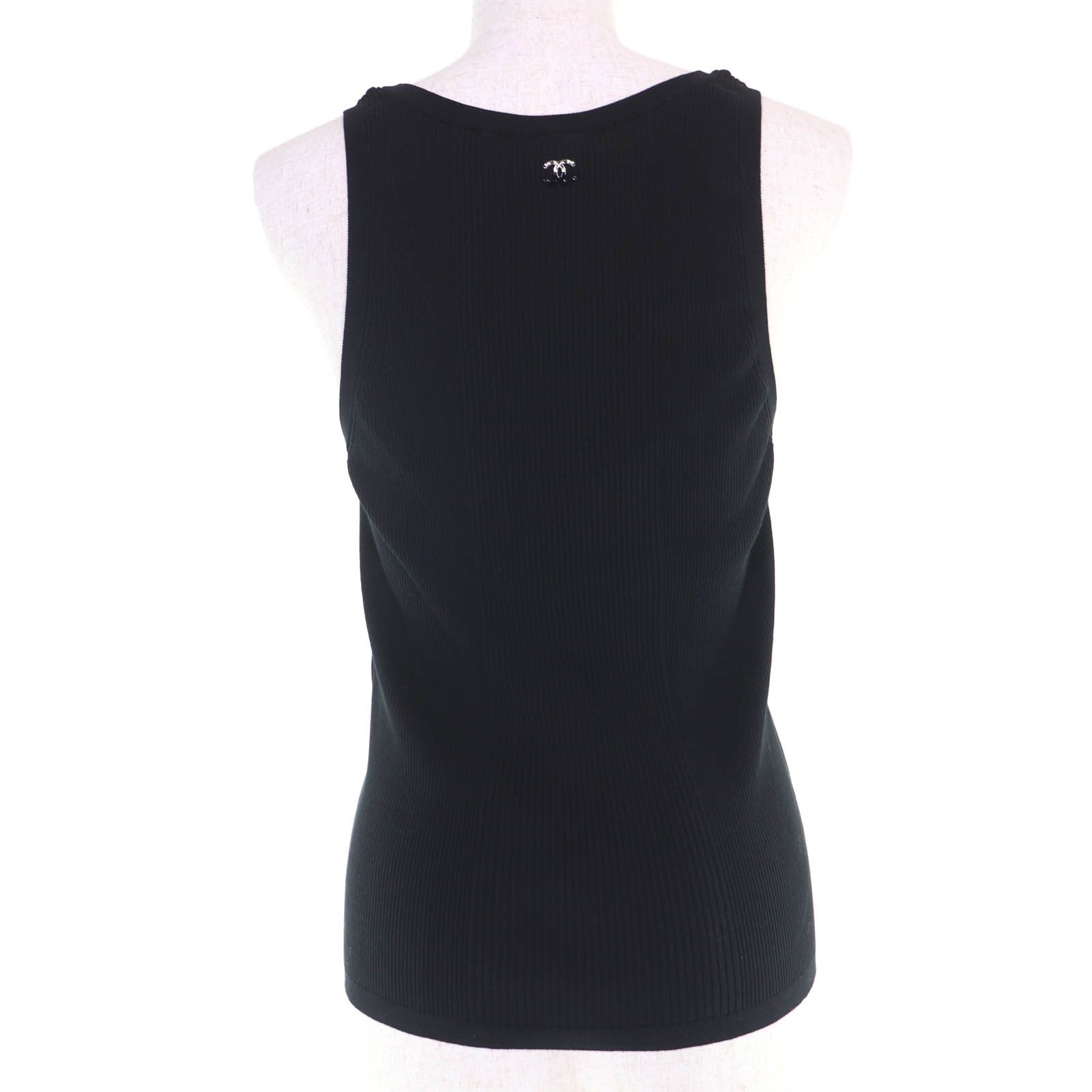 Chanel Chanel CHANEL COCO Mark Cotton Blend Knit Top Textile Tops P80152K11643 DUTY FREE for USA Size ONE SIZE - 3 Thumbnail