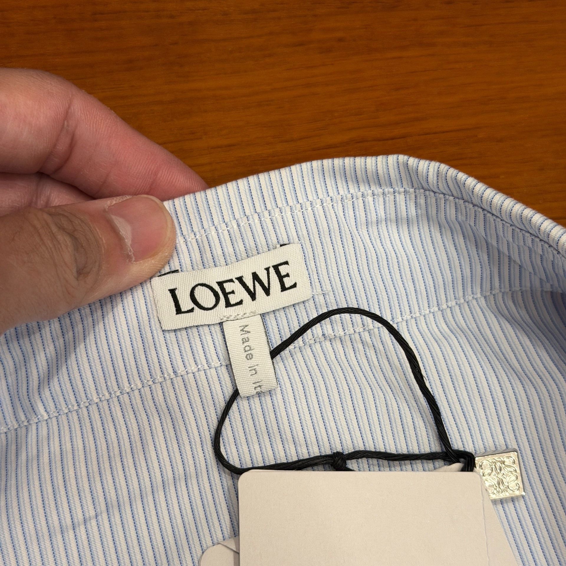 Loewe LOEWE Asymmetrical Blue White Stripe Shirt Size US XXS / EU 40 - 4 Thumbnail