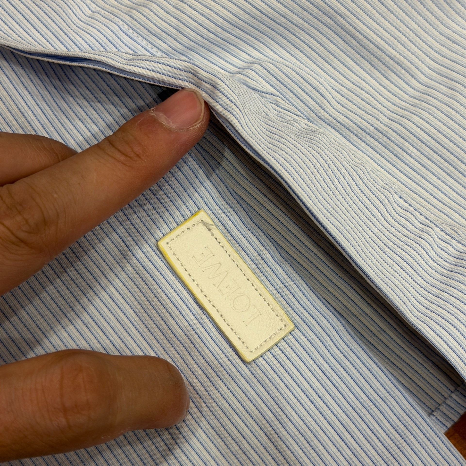 Loewe LOEWE Asymmetrical Blue White Stripe Shirt Size US XXS / EU 40 - 6 Thumbnail