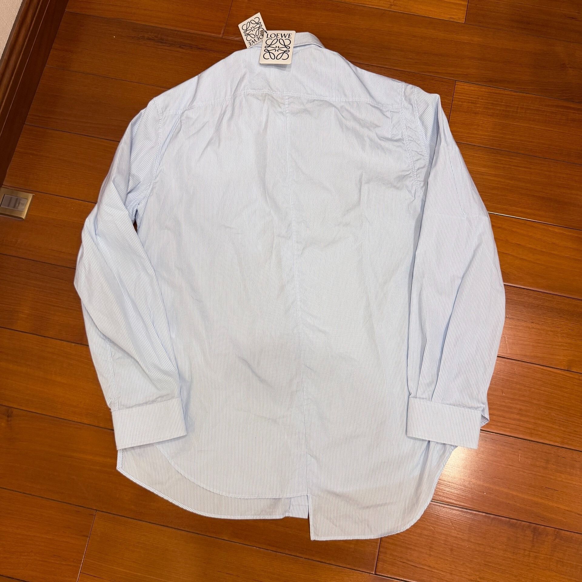 Loewe LOEWE Asymmetrical Blue White Stripe Shirt Size US XXS / EU 40 - 2 Thumbnail