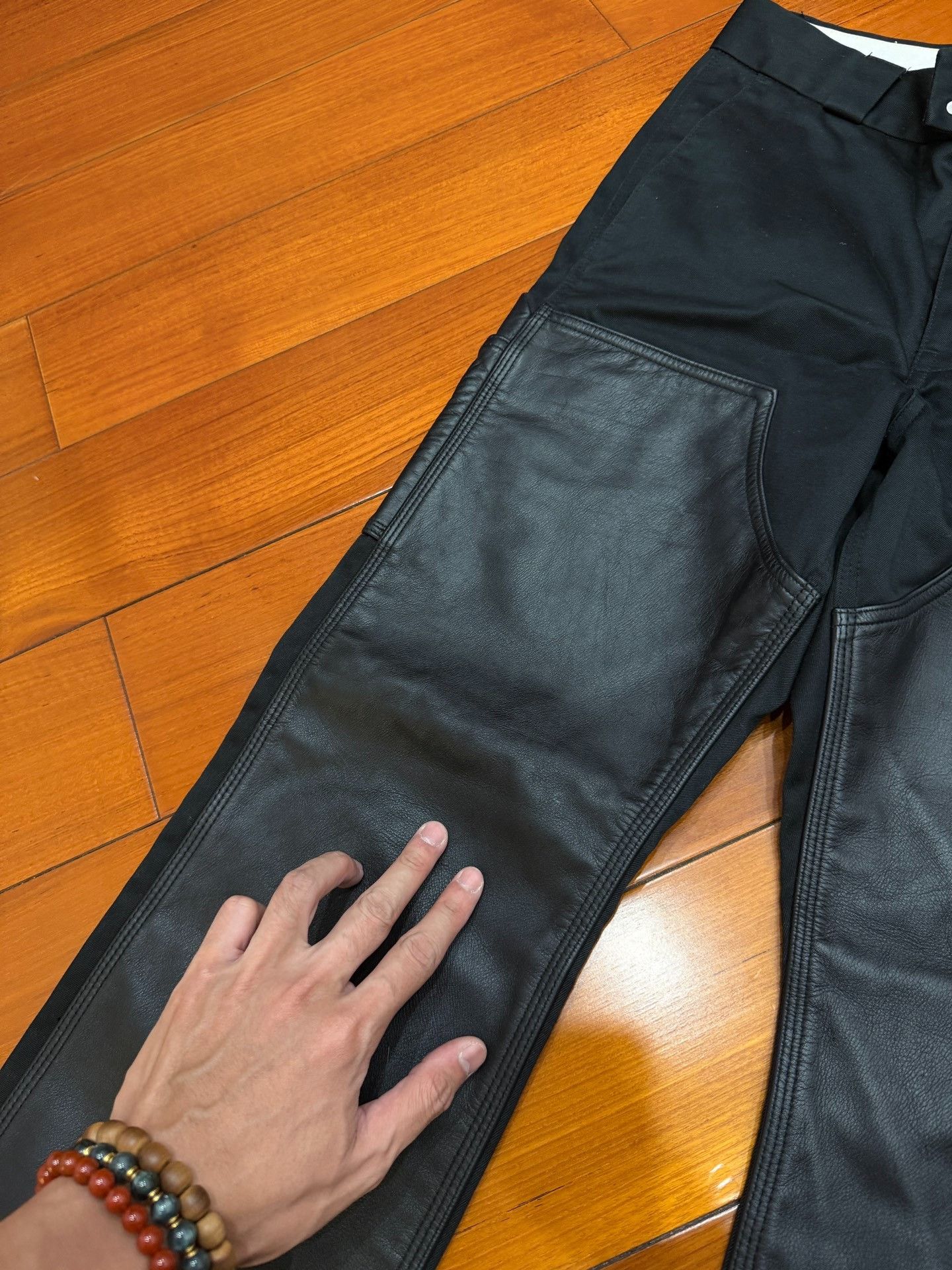 Vuja De Vujade 005 Leather Patchwork Cargo Pants Size US 29 - 4 Thumbnail