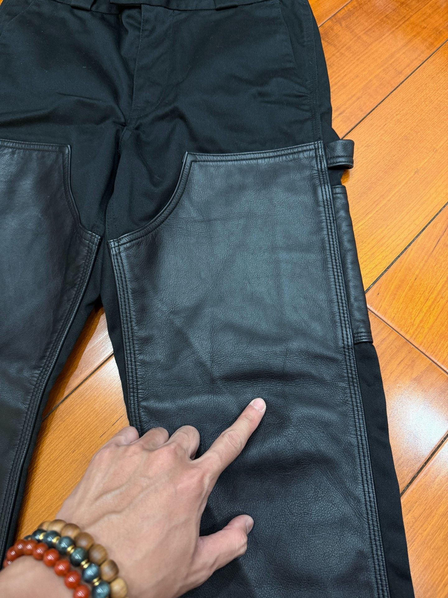 Vuja De Vujade 005 Leather Patchwork Cargo Pants Size US 29 - 3 Thumbnail