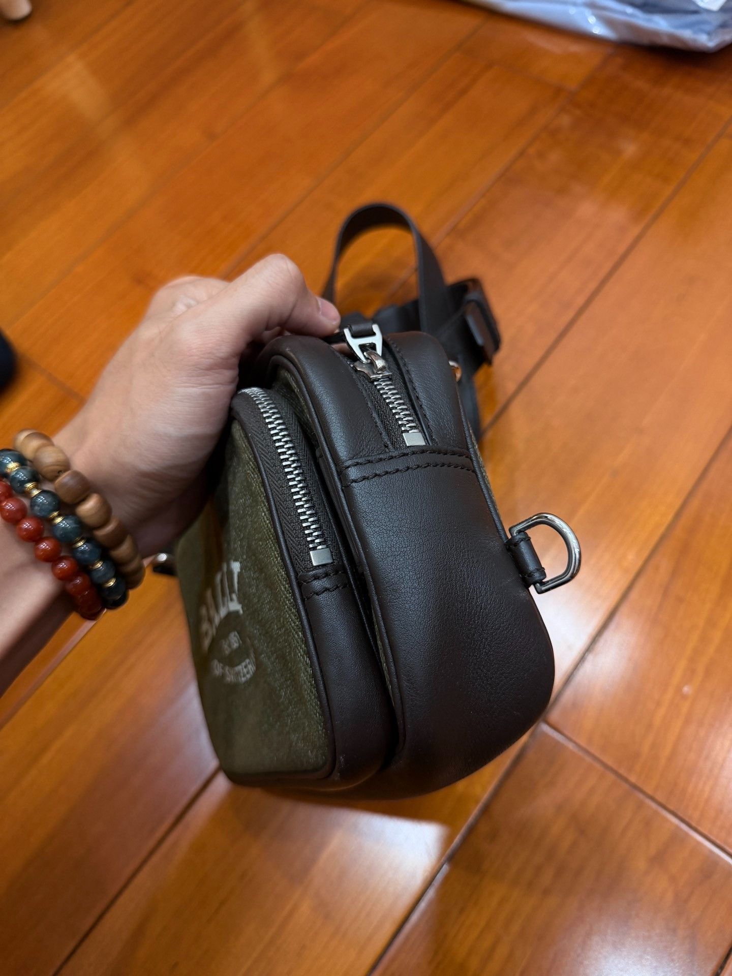 Bally Bally Olive Green Dark Brown Camera Crossbody Size ONE SIZE - 2 Thumbnail