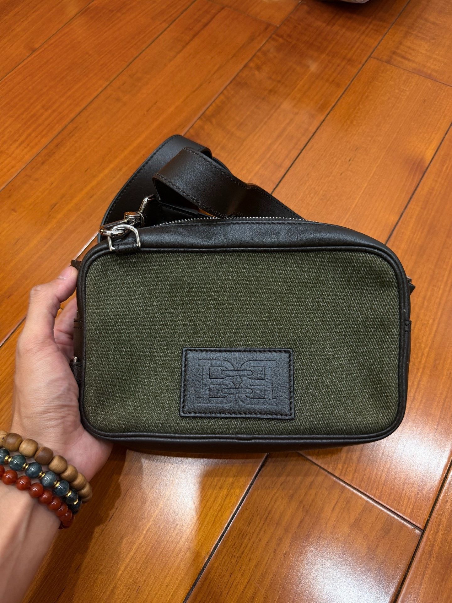 Bally Bally Olive Green Dark Brown Camera Crossbody Size ONE SIZE - 3 Thumbnail