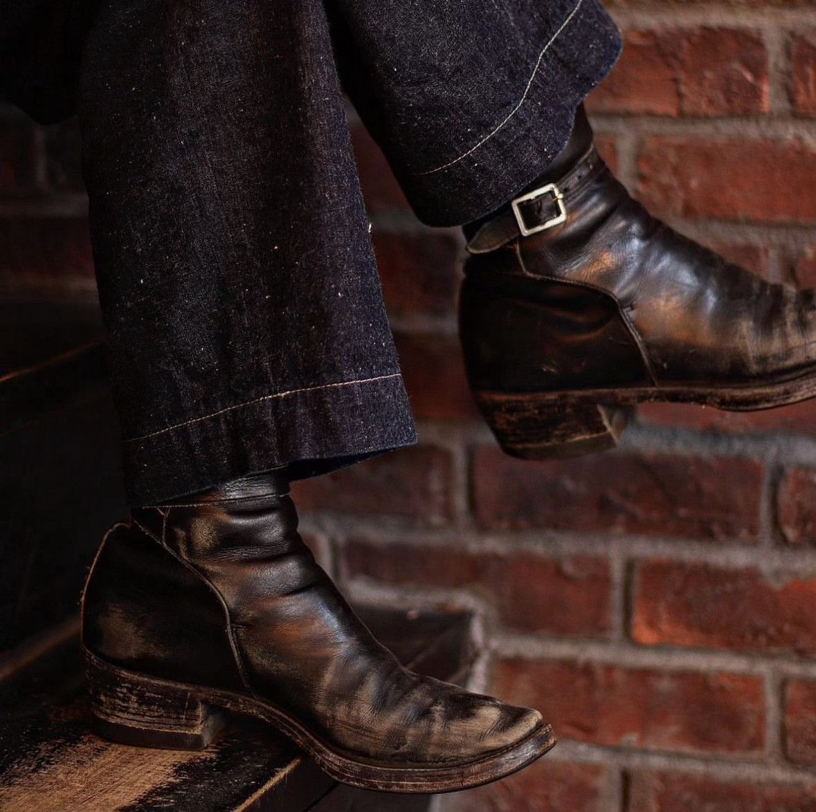 Clench Clinch Jodhpur Calf Leather Handsewn Size US 10.5 / EU 43-44 - 2 Thumbnail