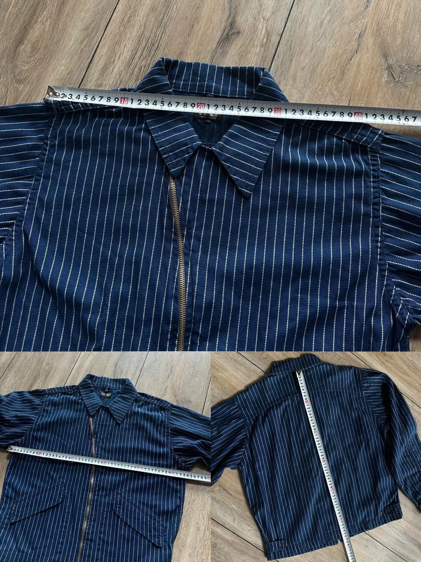 BLACK SIGN Black Sign Discharge Print Slant Zip Jacket Size US L / EU 52-54 / 3 - 9 Thumbnail