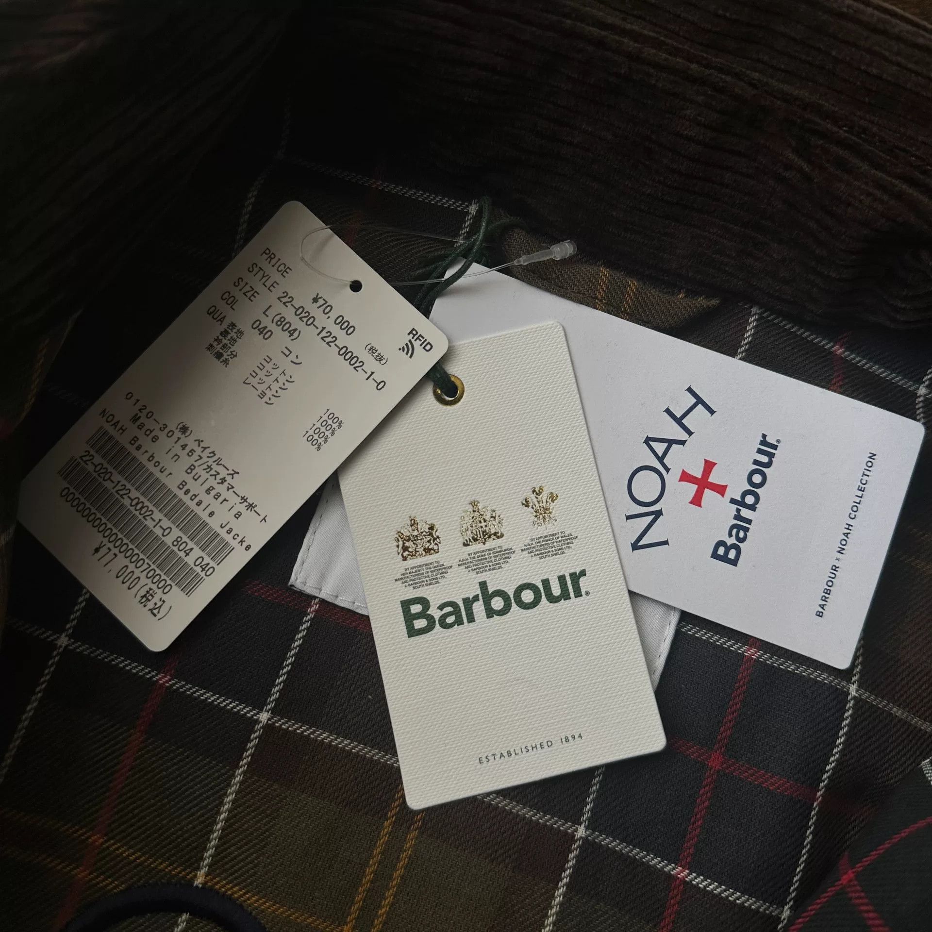 Noah Noah x Barbour x Popeye Blue L Jacket Size US L / EU 52-54 / 3 - 4 Thumbnail
