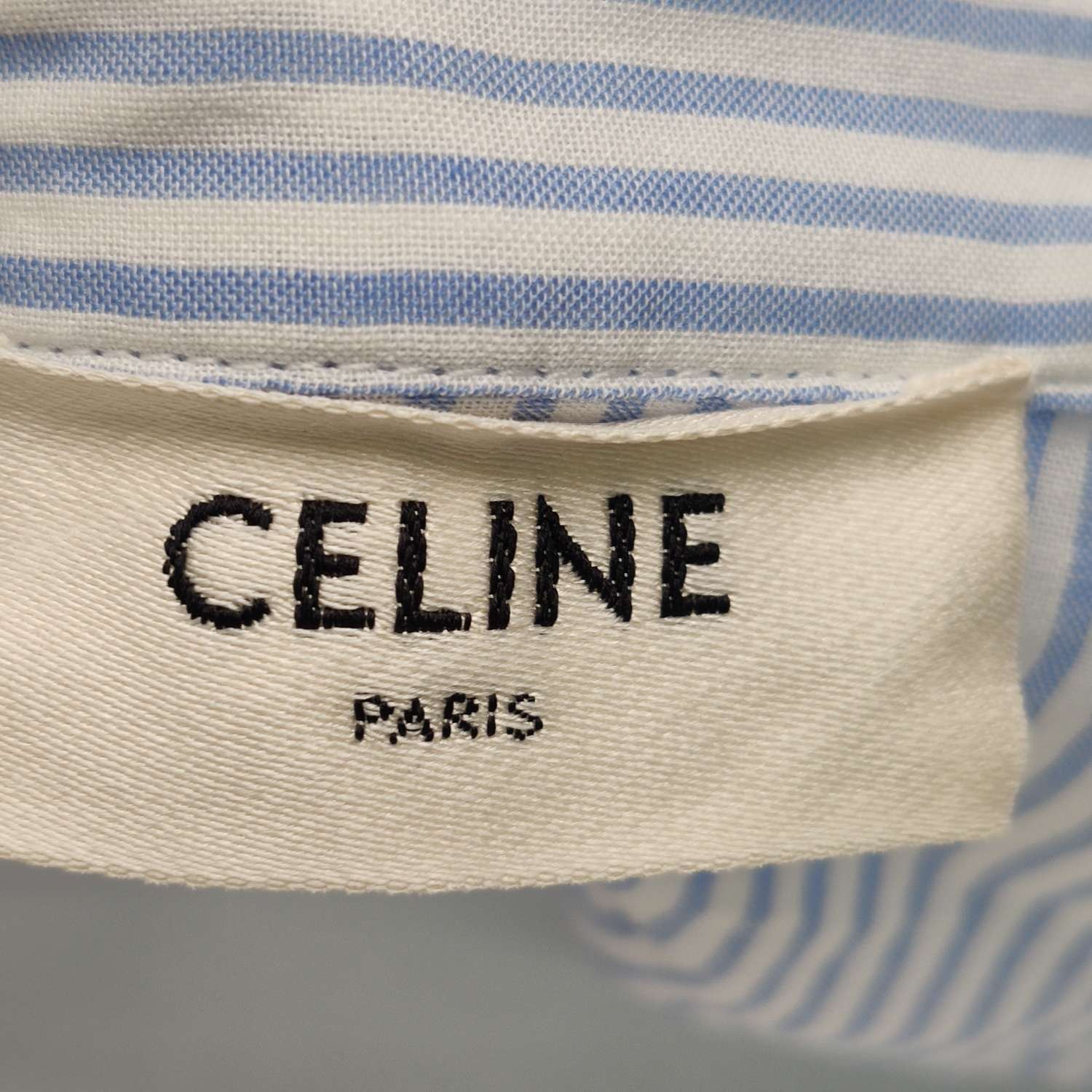 Celine Celine Striped Cotton Collared Shirt XS Size US XS / EU 42 / 0 - 7 Thumbnail