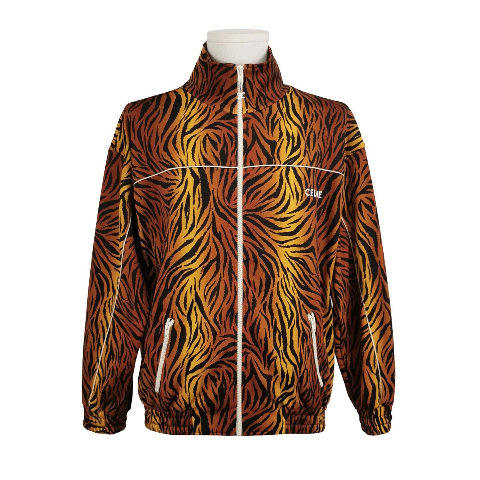 Celine Celine Animal Print Zip-Up Long Sleeve Jacket Size US S / EU 44-46 / 1 - 2 Thumbnail