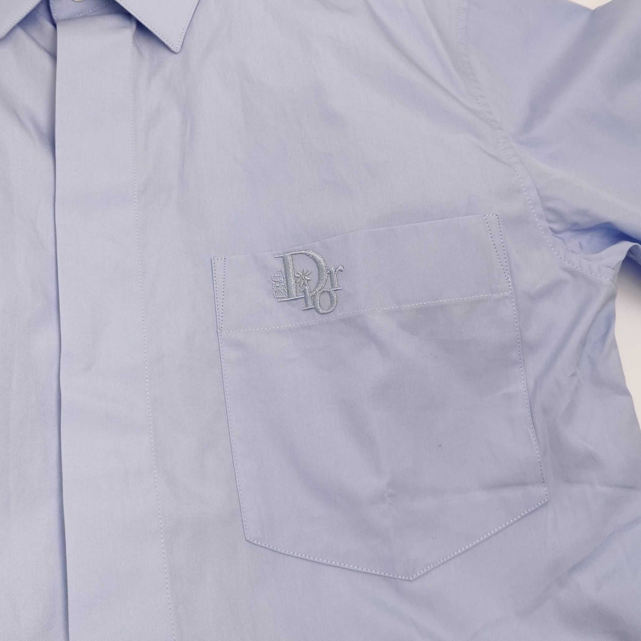 Dior Dior By Erl Logo Embroidered Cotton Shirt Size US S / EU 44-46 / 1 - 5 Thumbnail