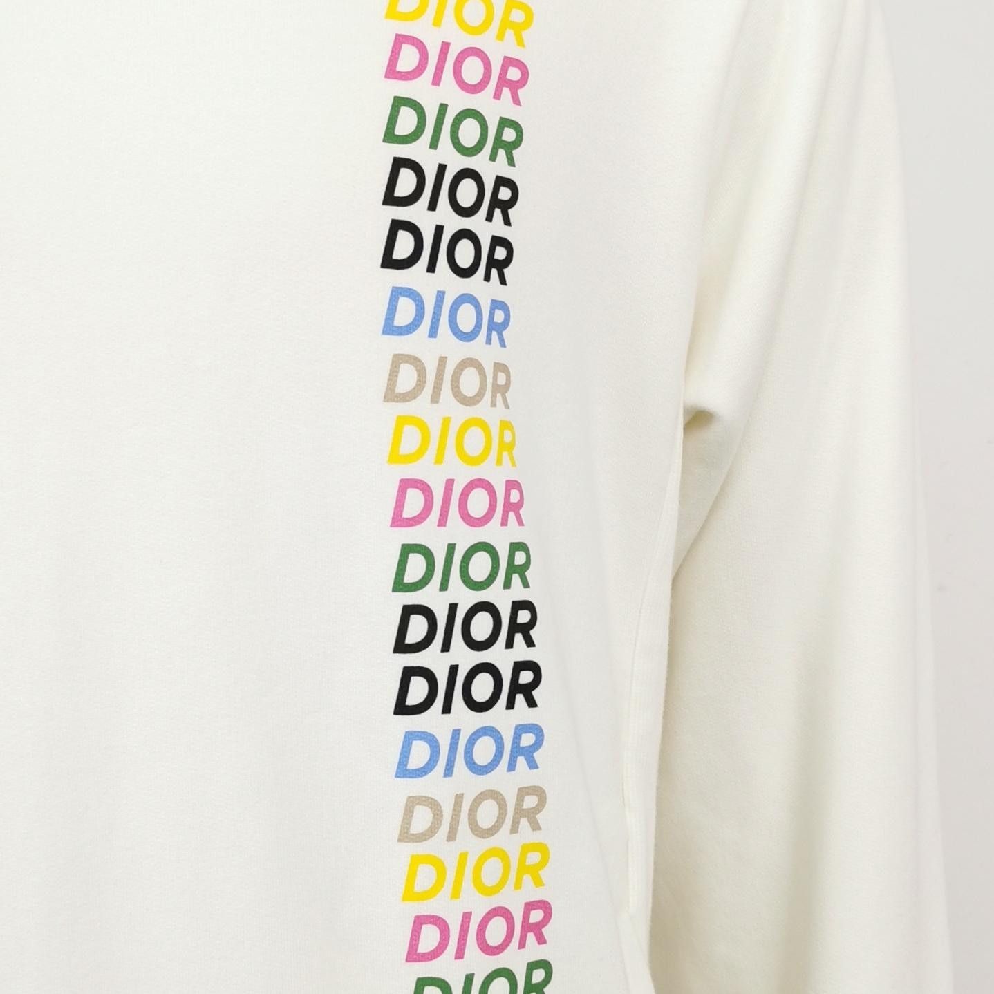 Dior Dior S Size White Multicolor Logo Hooded Sweatshirt Size US S / EU 44-46 / 1 - 5 Thumbnail