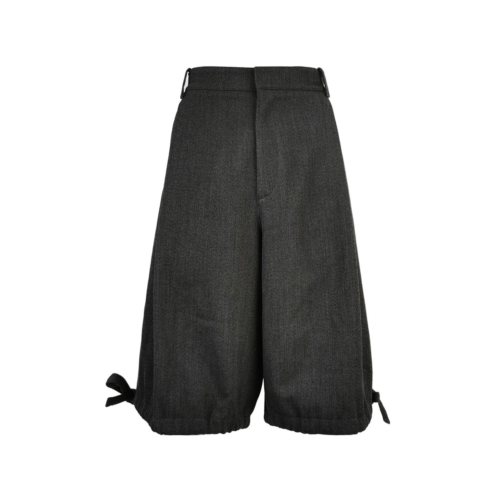 Dior Dior Wool Solid Drawstring Wide-Leg Pants M Size US 36 / EU 52 - 2 Thumbnail