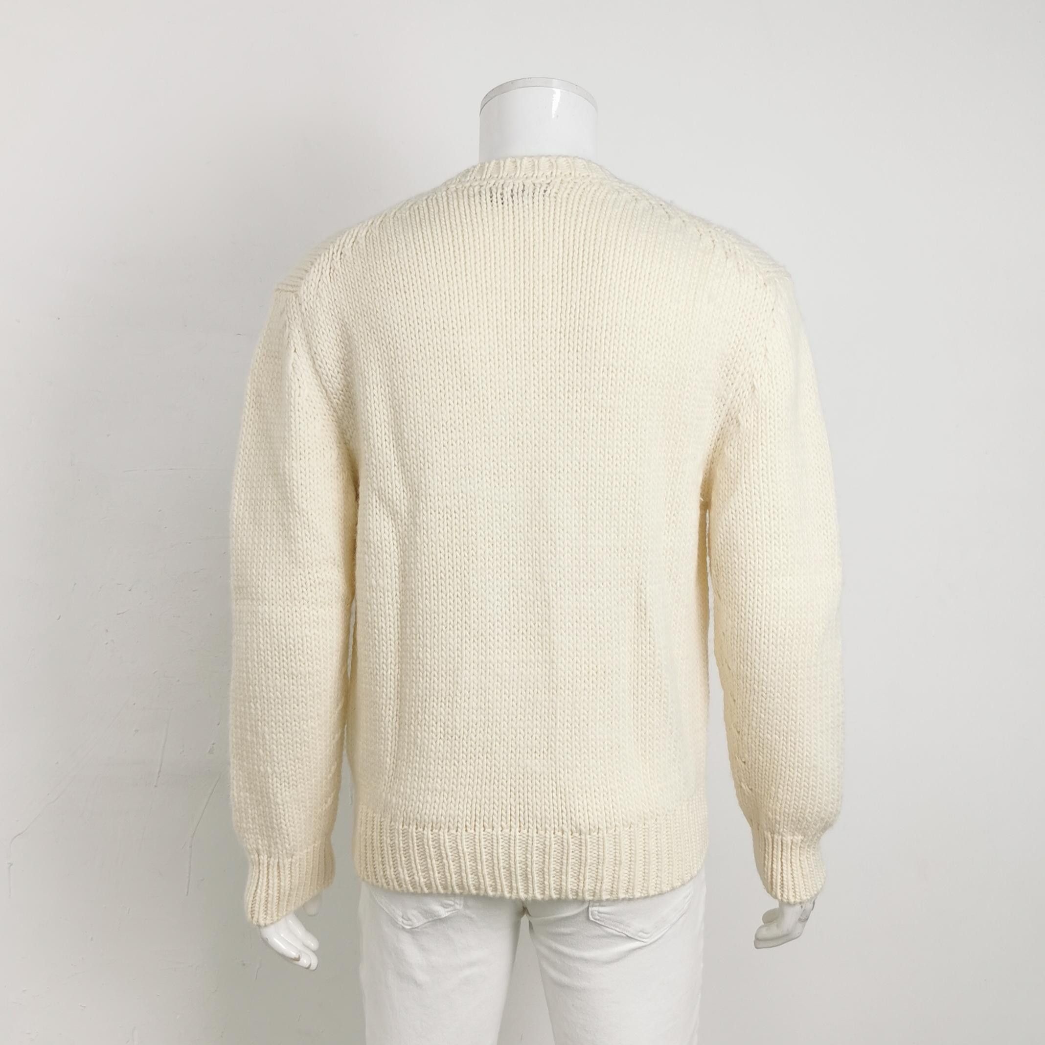 Dior Dior M Wool V-Neck Patterned Sweater Size US M / EU 48-50 / 2 - 4 Thumbnail
