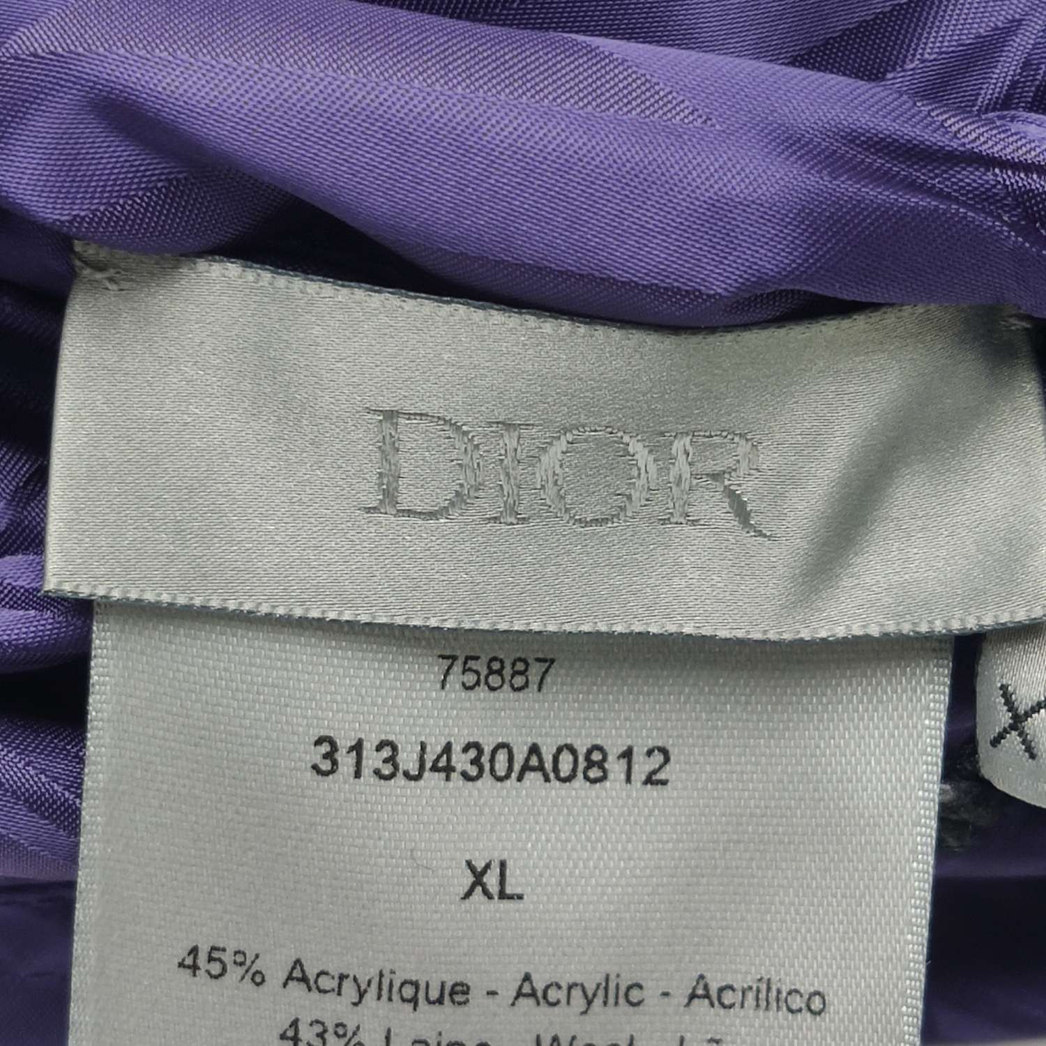 Dior Dior Purple Silk-Blend Patterned Vest XL Size US XL / EU 56 / 4 - 16 Thumbnail