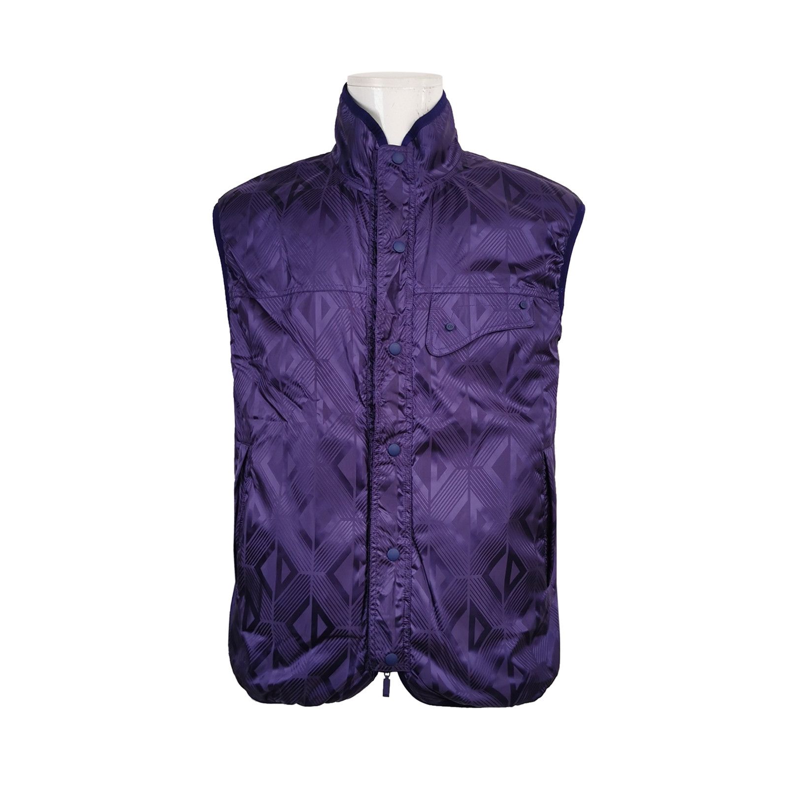 Dior Dior Purple Silk-Blend Patterned Vest XL Size US XL / EU 56 / 4 - 2 Thumbnail