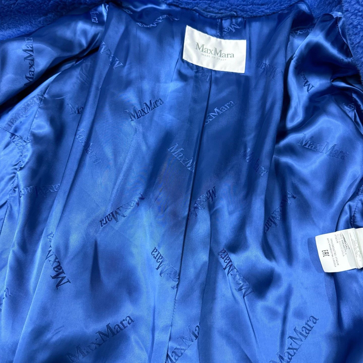 Max Mara Maxmara Main Line Teddy Blue Fur Coat Size S / US 4 / IT 40 - 4 Thumbnail