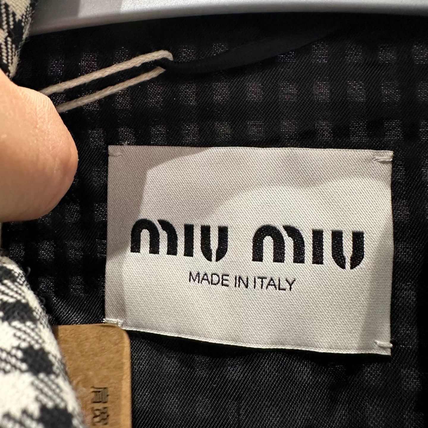 Miu Miu MiuMiu Checkered Logo Zipper Jacket Size XS / US 0-2 / IT 36-38 - 3 Thumbnail