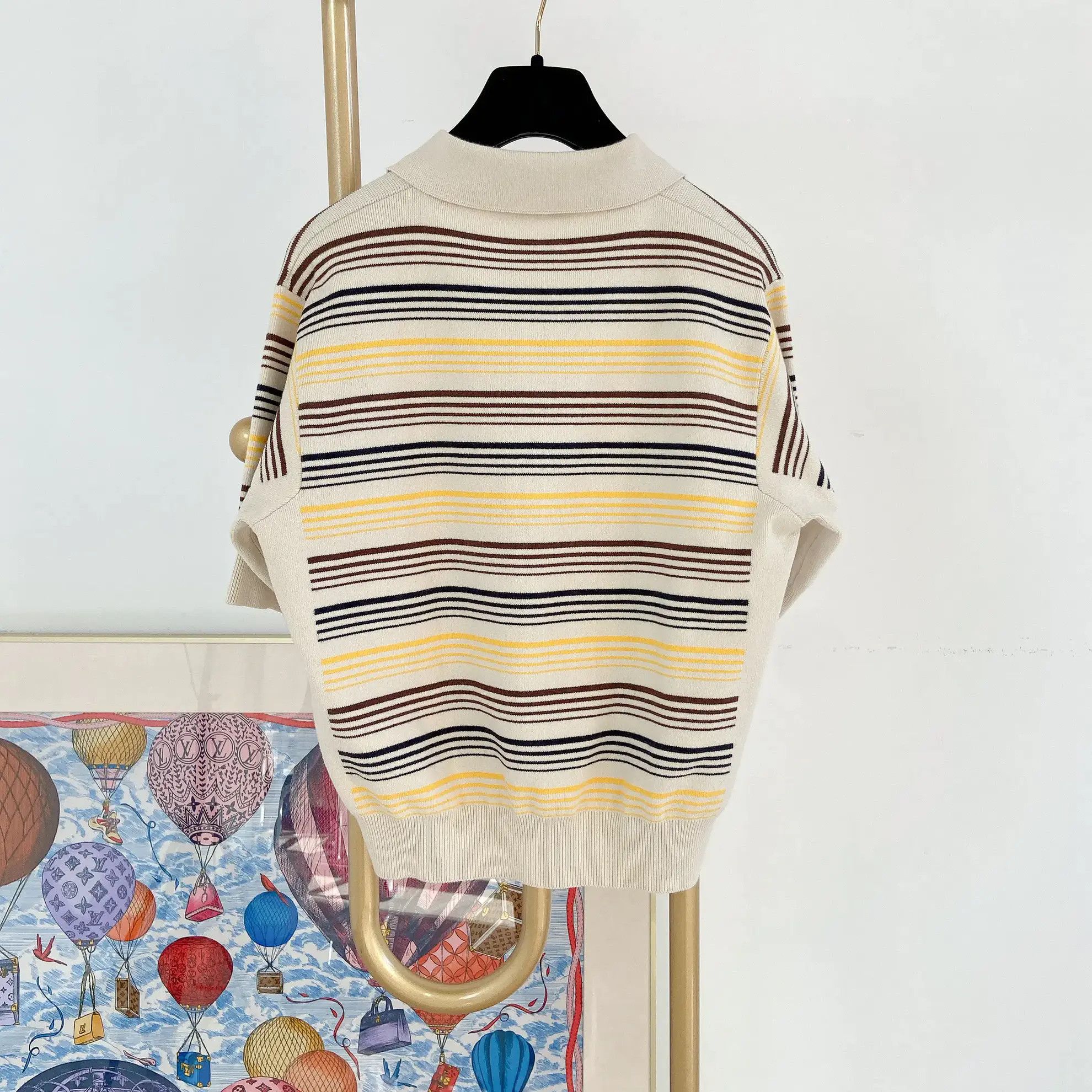 Miu Miu Miumiu Striped Knit Short-Sleeve Top Size S / US 4 / IT 40 - 2 Thumbnail