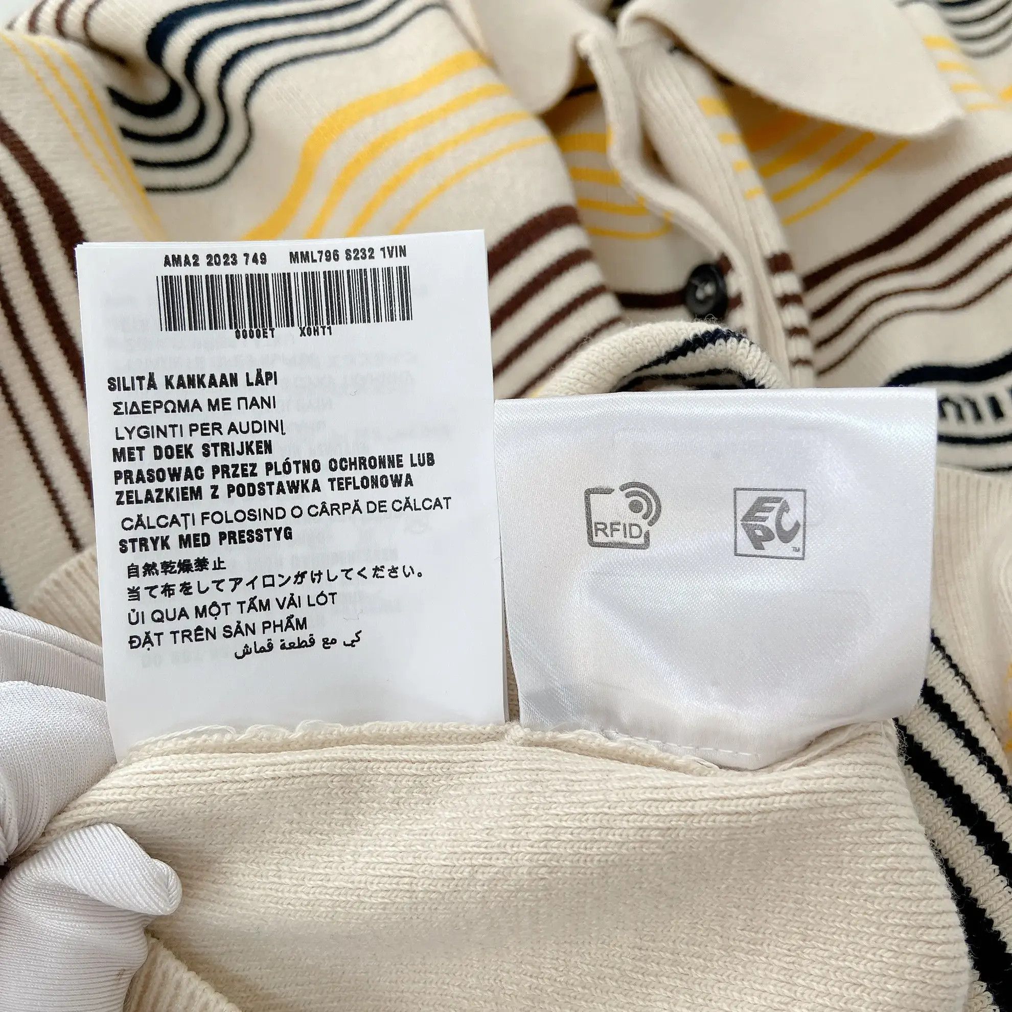 Miu Miu Miumiu Striped Knit Short-Sleeve Top Size S / US 4 / IT 40 - 7 Thumbnail