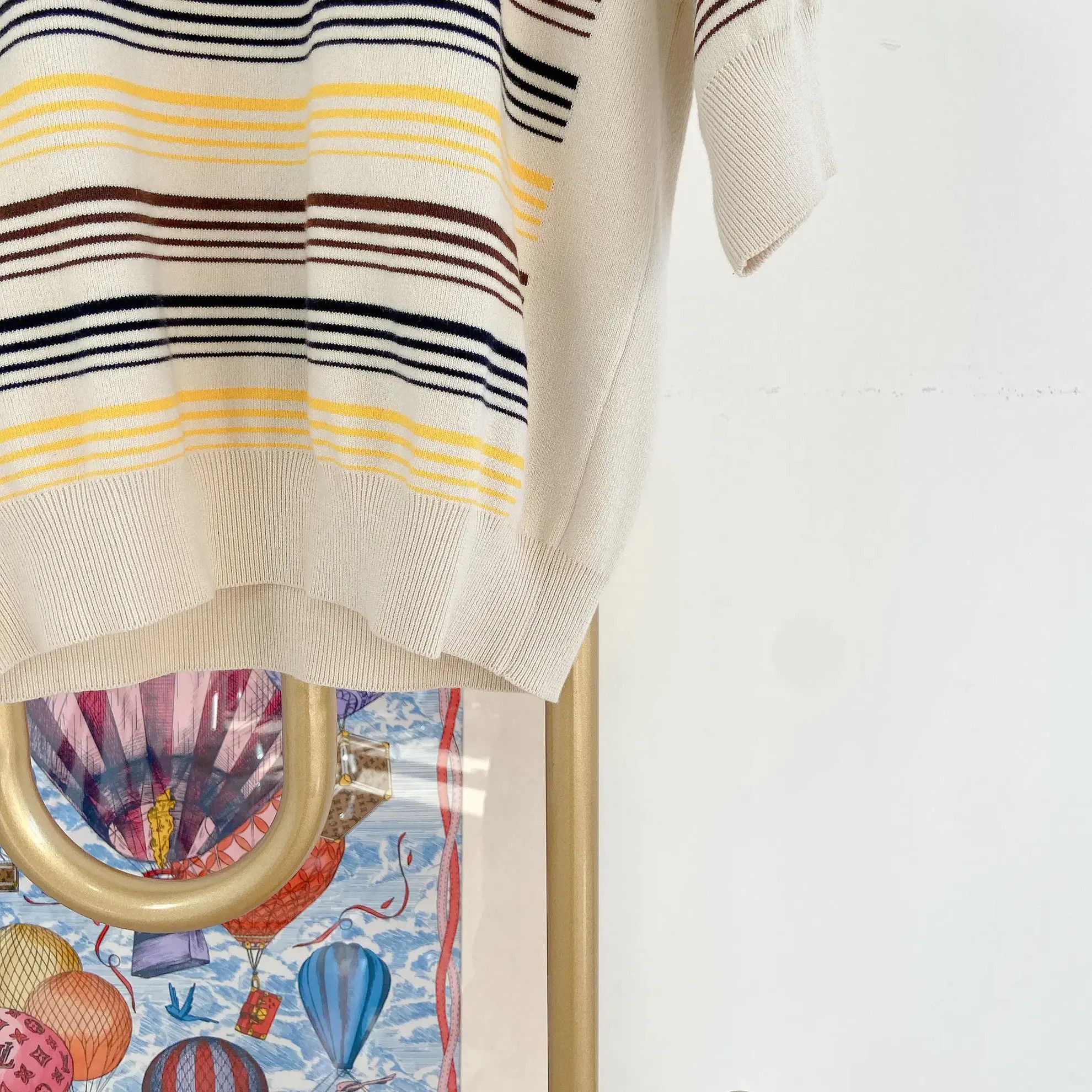 Miu Miu Miumiu Striped Knit Short-Sleeve Top Size S / US 4 / IT 40 - 4 Thumbnail