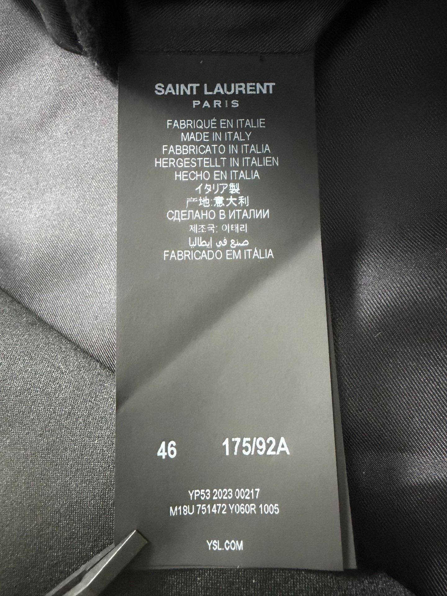 Saint Laurent Paris Saint Laurent Black Double-Breasted Suit Jacket Size US S / EU 44-46 / 1 - 5 Thumbnail