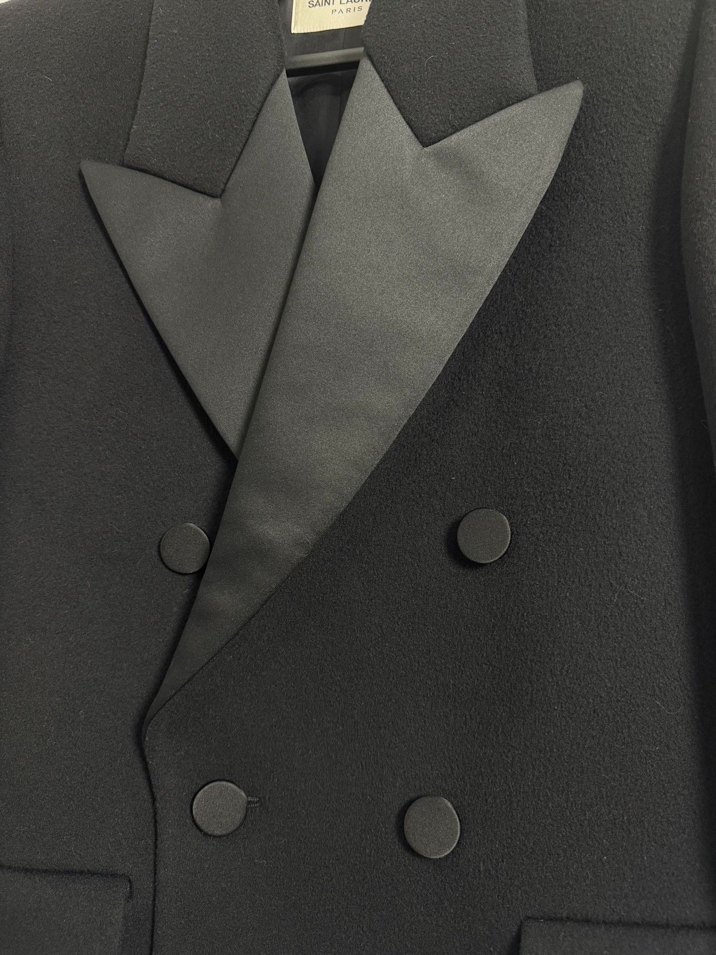 Saint Laurent Paris Saint Laurent Black Double-Breasted Suit Jacket Size US S / EU 44-46 / 1 - 3 Thumbnail