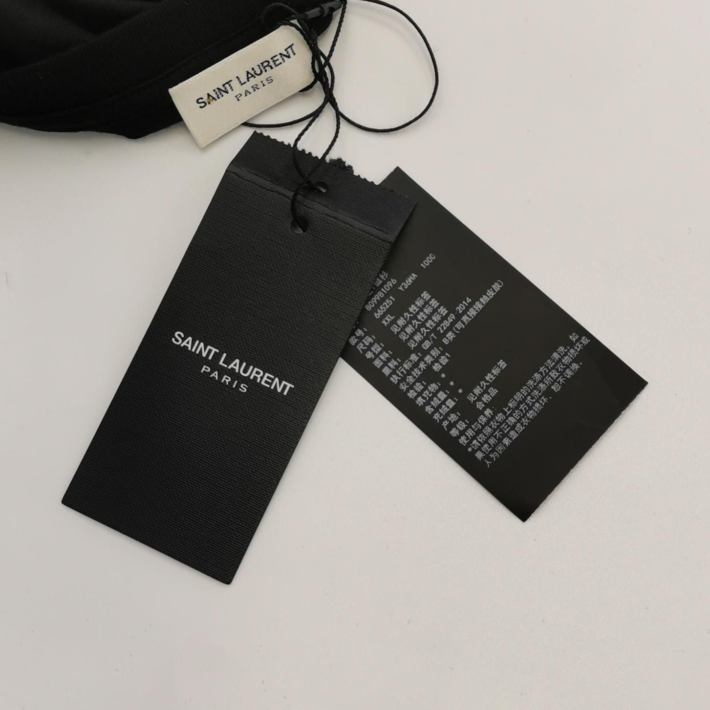 Saint Laurent Paris Saint Laurent Wool-Silk Blend Solid Crew Neck T-Shirt XXL Size US XXL / EU 58 / 5 - 8 Thumbnail