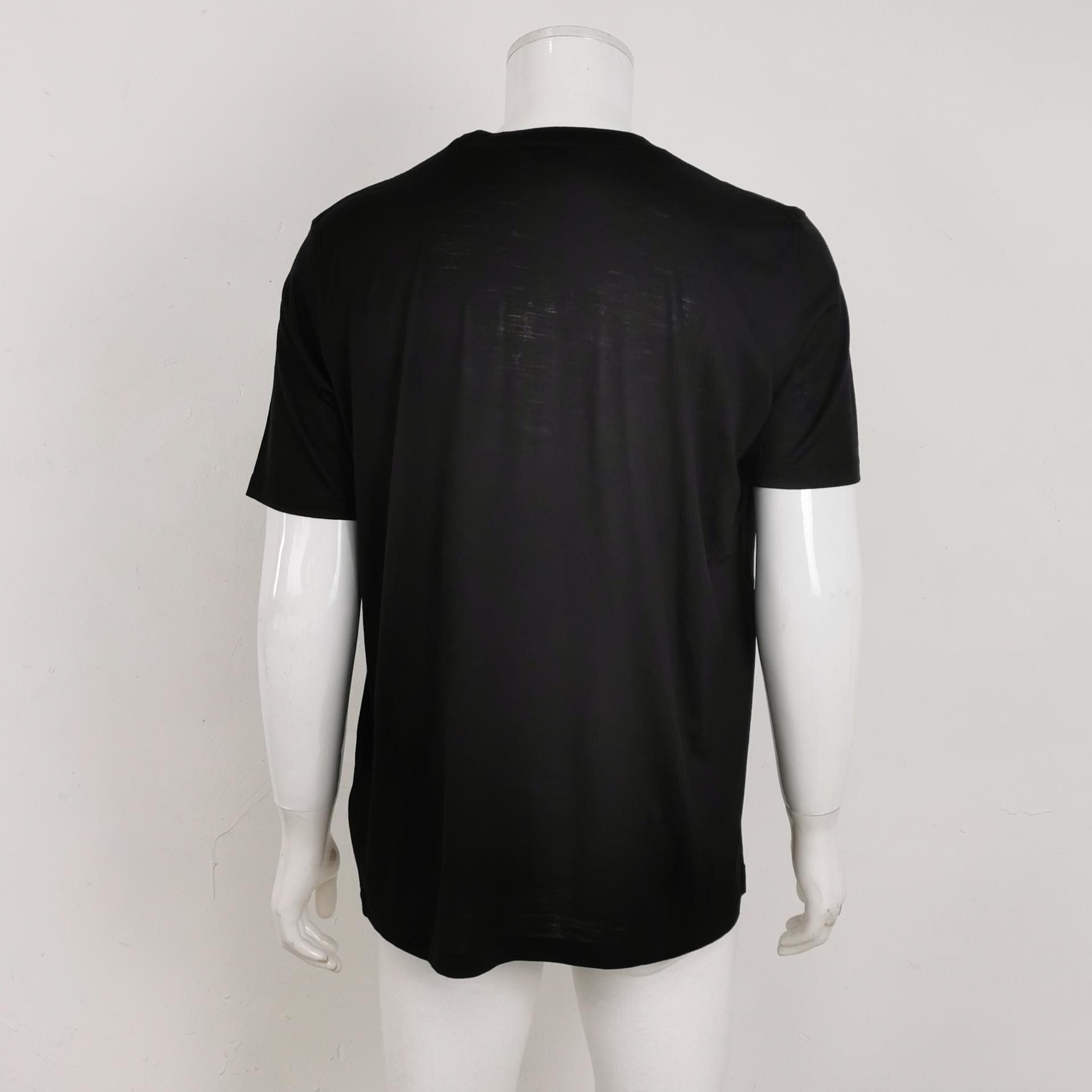 Saint Laurent Paris Saint Laurent Wool-Silk Blend Solid Crew Neck T-Shirt XXL Size US XXL / EU 58 / 5 - 3 Thumbnail