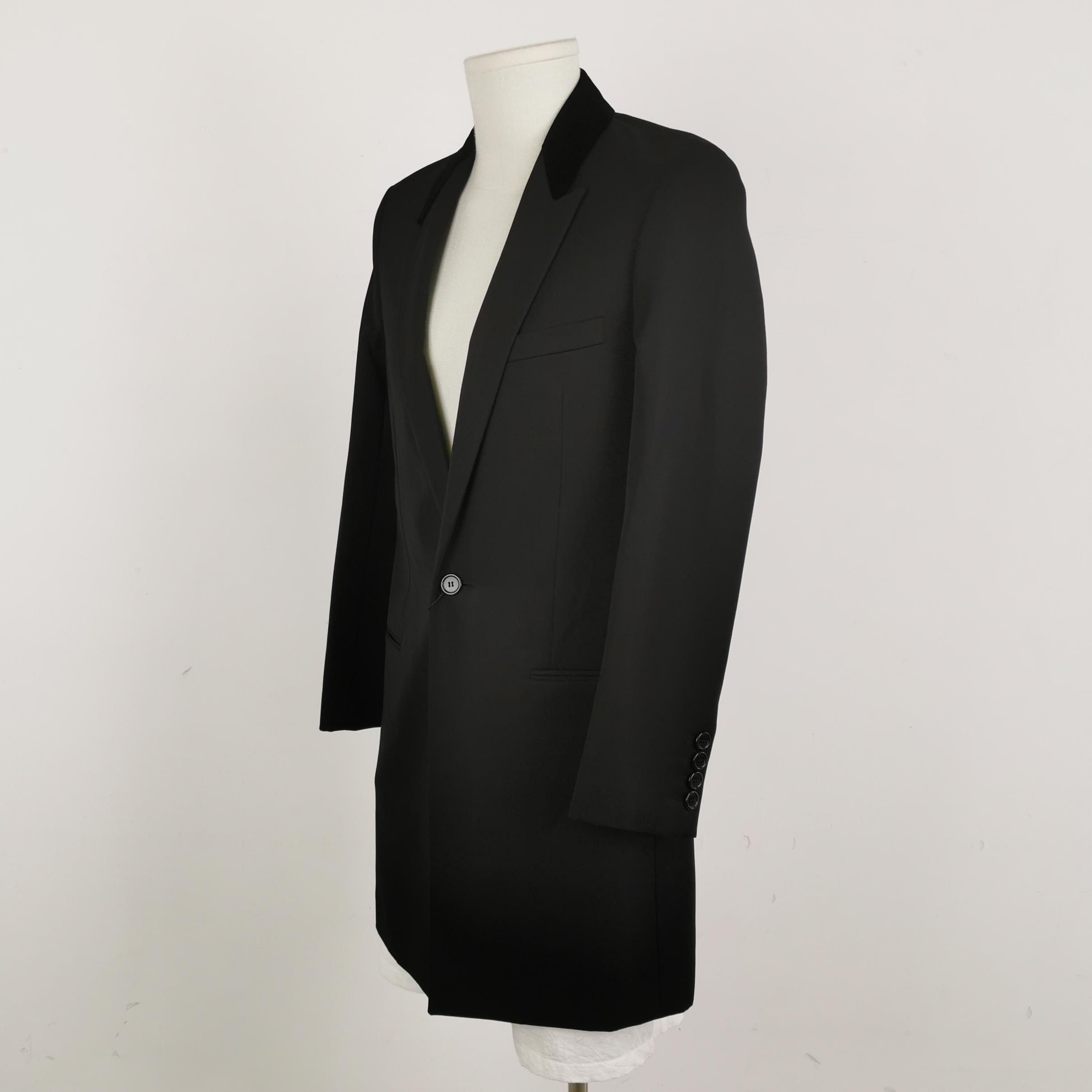 Saint Laurent Paris Saint Laurent Wool Solid Lapel Coat M/46 Size US M / EU 48-50 / 2 - 5 Thumbnail