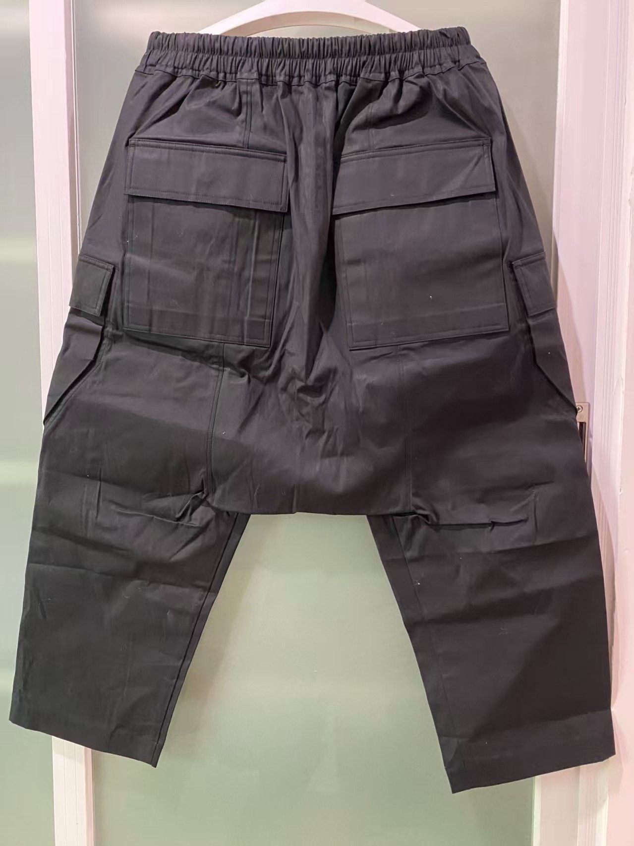 Japanese Brand Rick Owens Men's Drawstring Cropped Pants Size US 34 / EU 50 - 2 Thumbnail