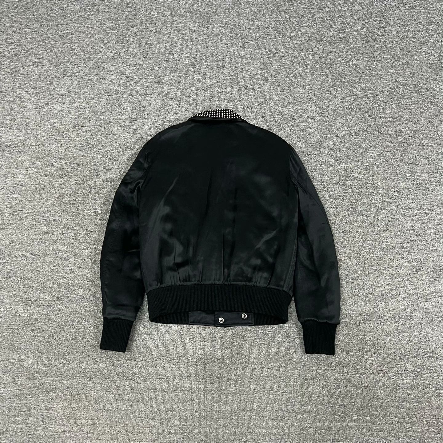 Saint Laurent Paris Saint Laurent Satin Diamante Collared Baseball Jacket Size XS / US 0-2 / IT 36-38 - 2 Thumbnail