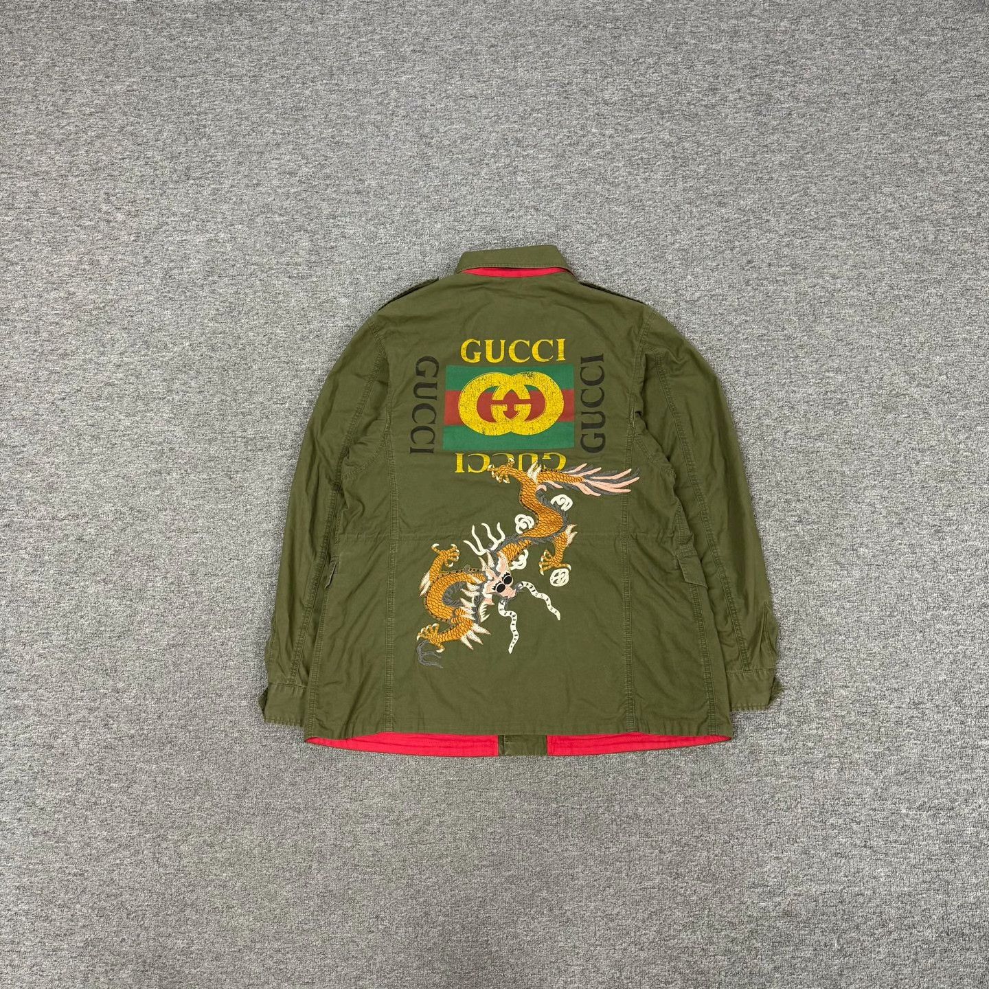 Gucci Gucci Dragon Embroidery M65 Field Jacket Size US M / EU 48-50 / 2 - 2 Thumbnail