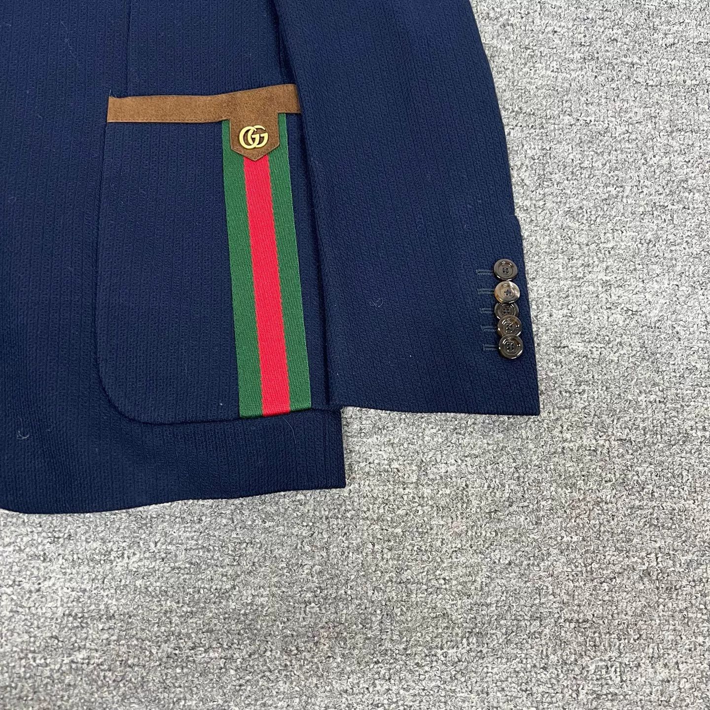 Gucci Gucci Aria Striped Pocket Long Sleeve Blazer Size US S / EU 44-46 / 1 - 3 Thumbnail