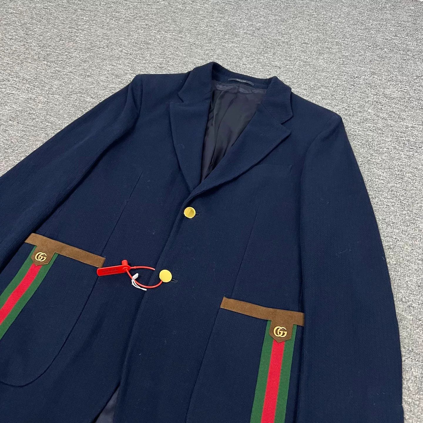 Gucci Gucci Aria Striped Pocket Long Sleeve Blazer Size US S / EU 44-46 / 1 - 4 Thumbnail