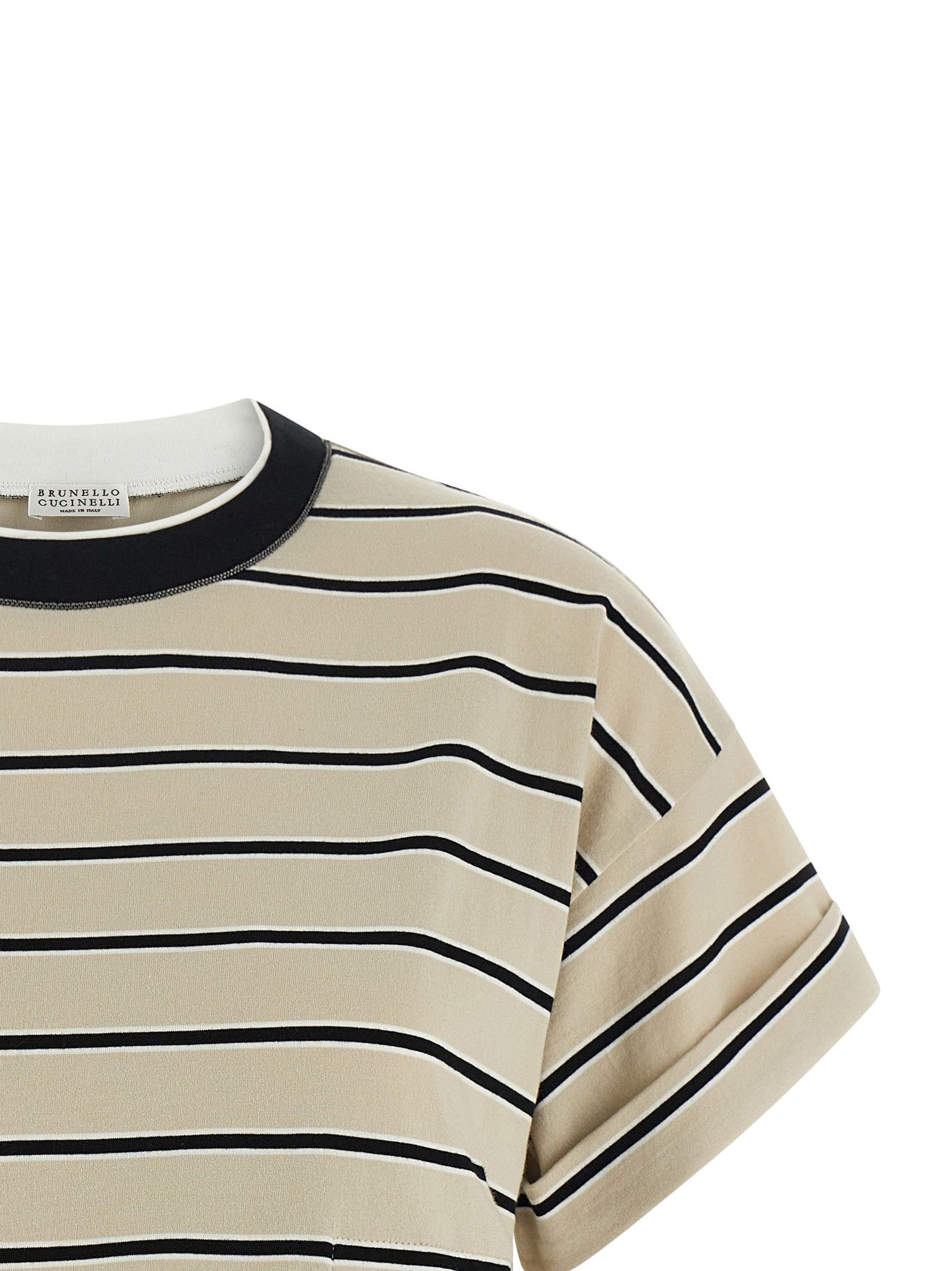 Brunello Cucinelli 'Shiny Trims' T-shirt Size XS / US 0-2 / IT 36-38 - 3 Thumbnail