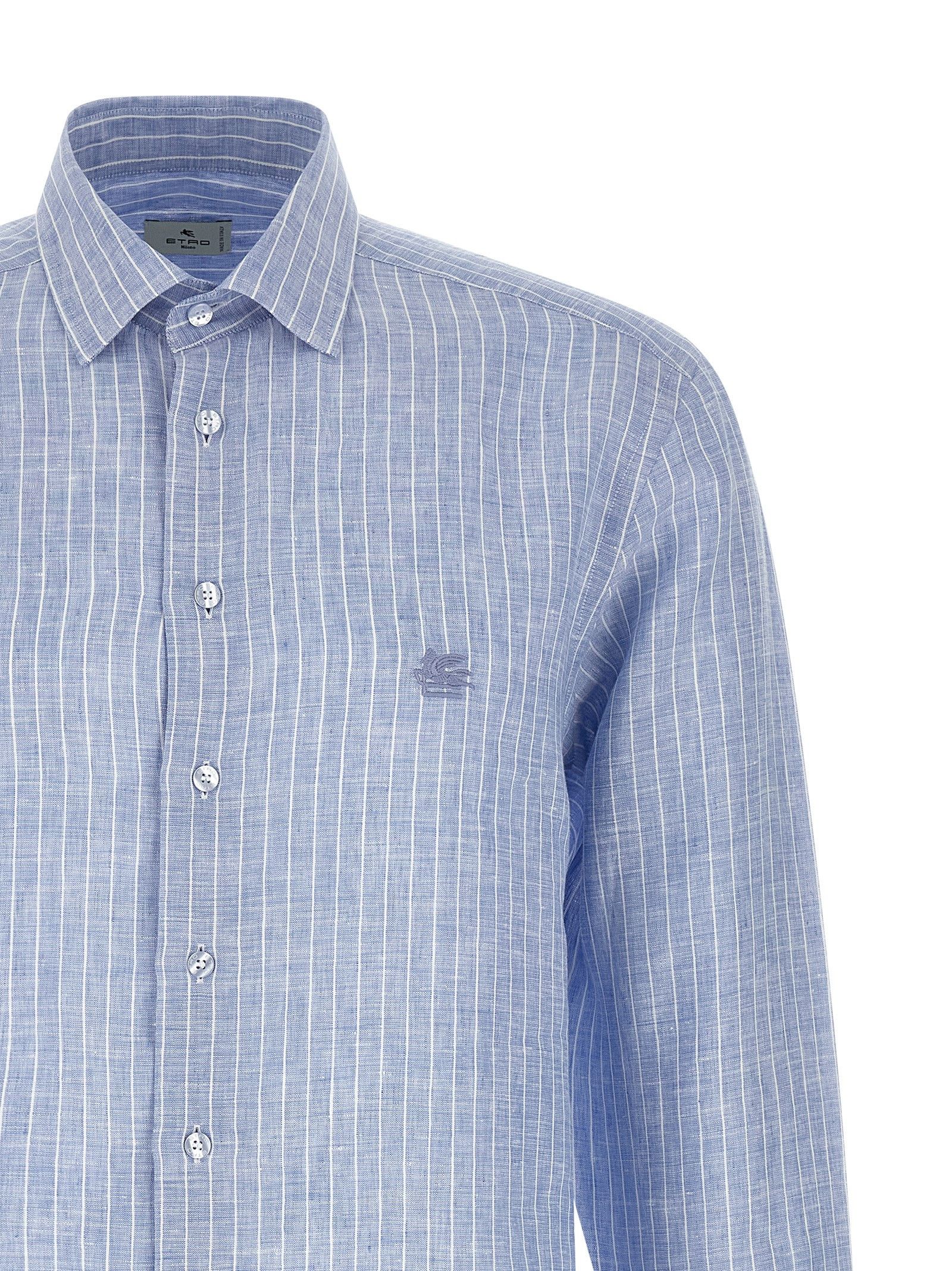 Etro Striped linen shirt Size US L / EU 52-54 / 3 - 3 Thumbnail