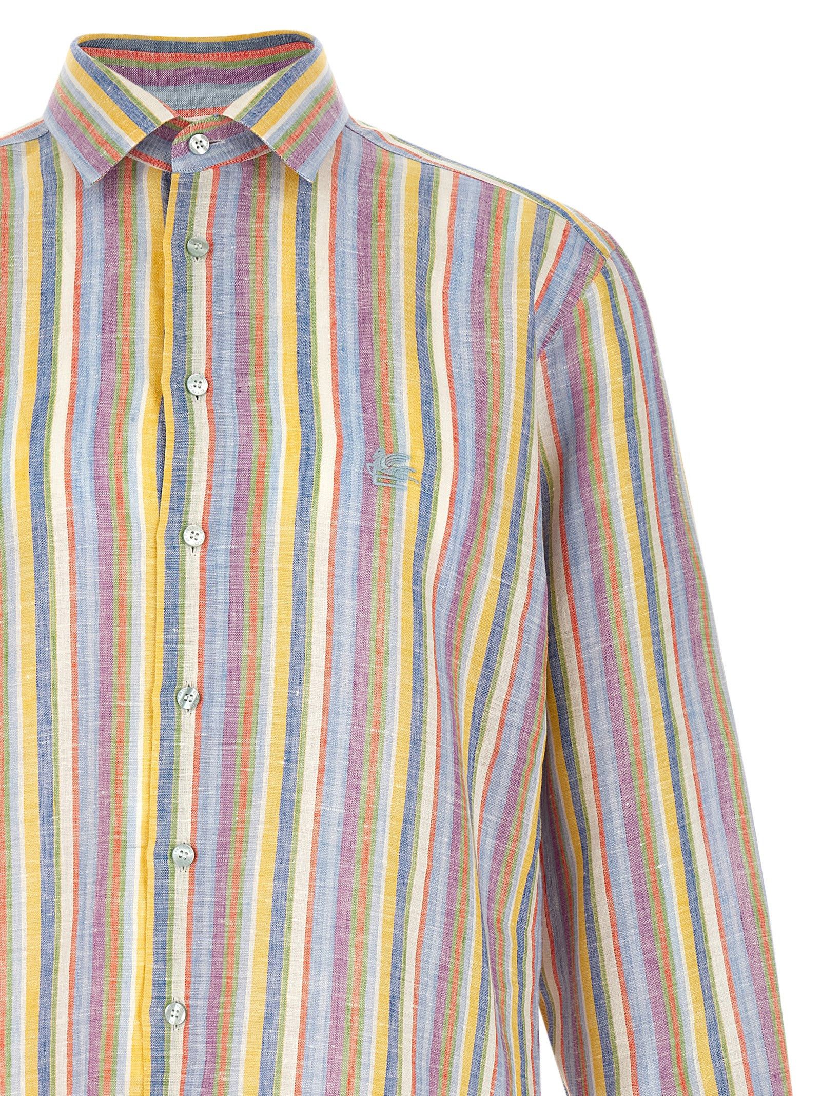 Etro Striped linen shirt Size US M / EU 48-50 / 2 - 3 Thumbnail