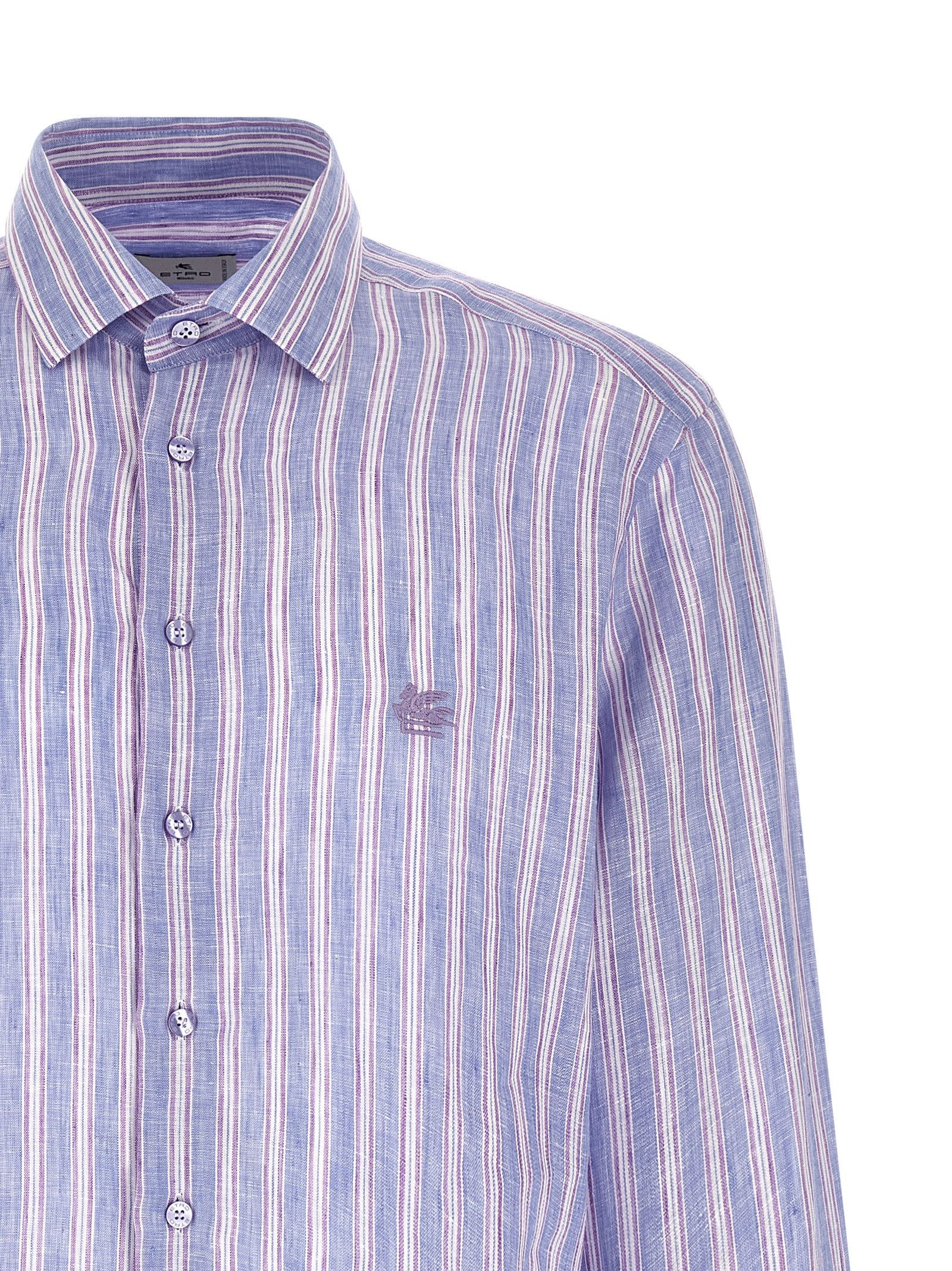 Etro Striped linen shirt Size US XXL / EU 58 / 5 - 3 Thumbnail