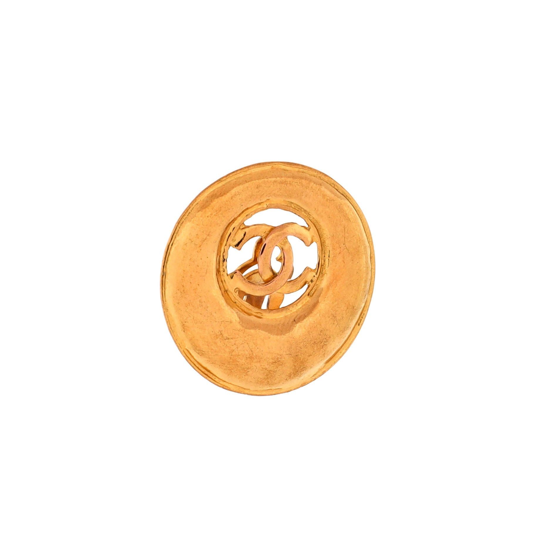 Chanel Vintage Cut-out CC Clip-On Earrings Size ONE SIZE - 2 Thumbnail